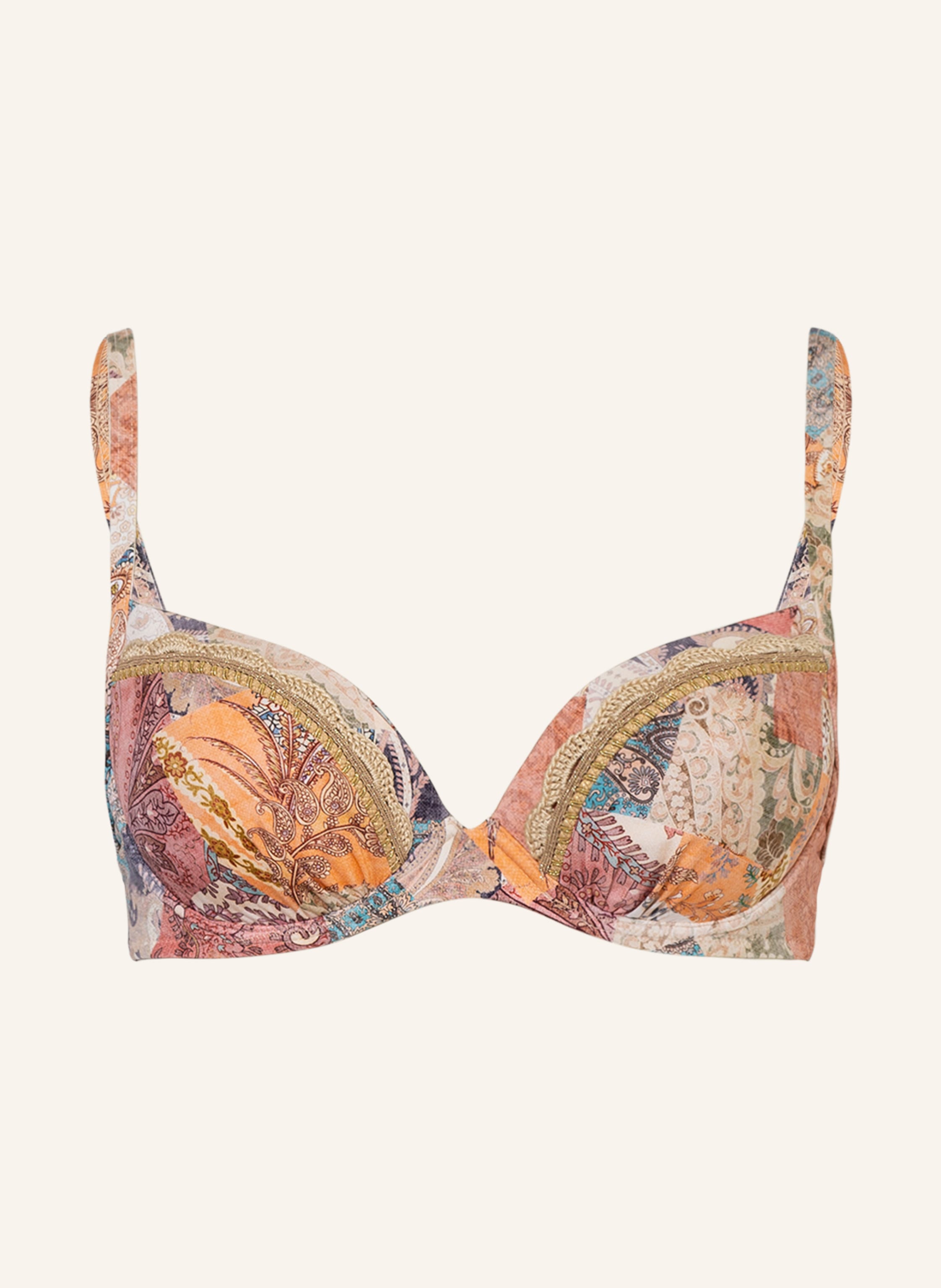 Watercult Underwired Bikini Top PAISLEY SAVAGE In Light Red Light