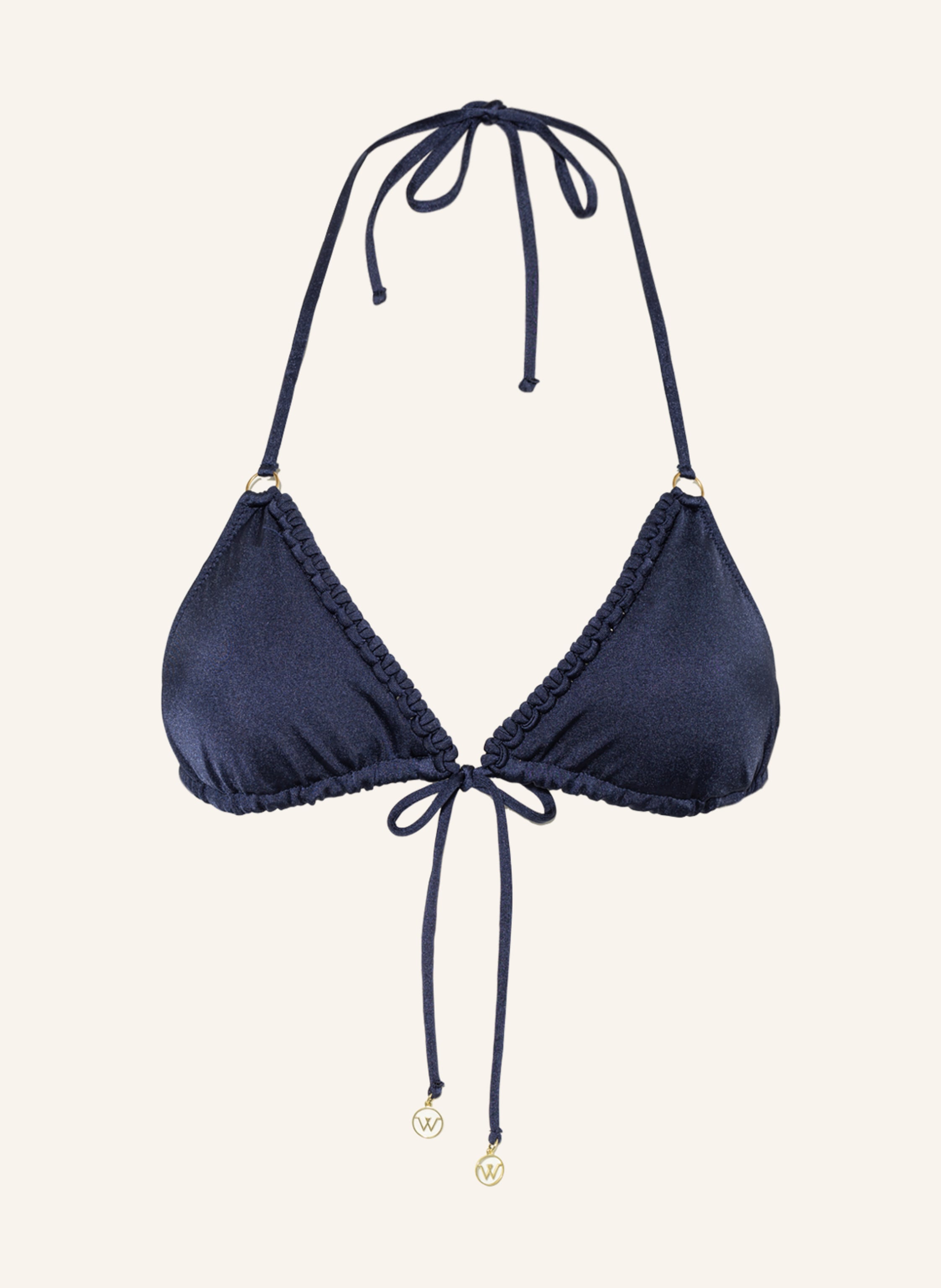 watercult Triangle bikini top MAKRAMÉ LOVE in dark blue another color