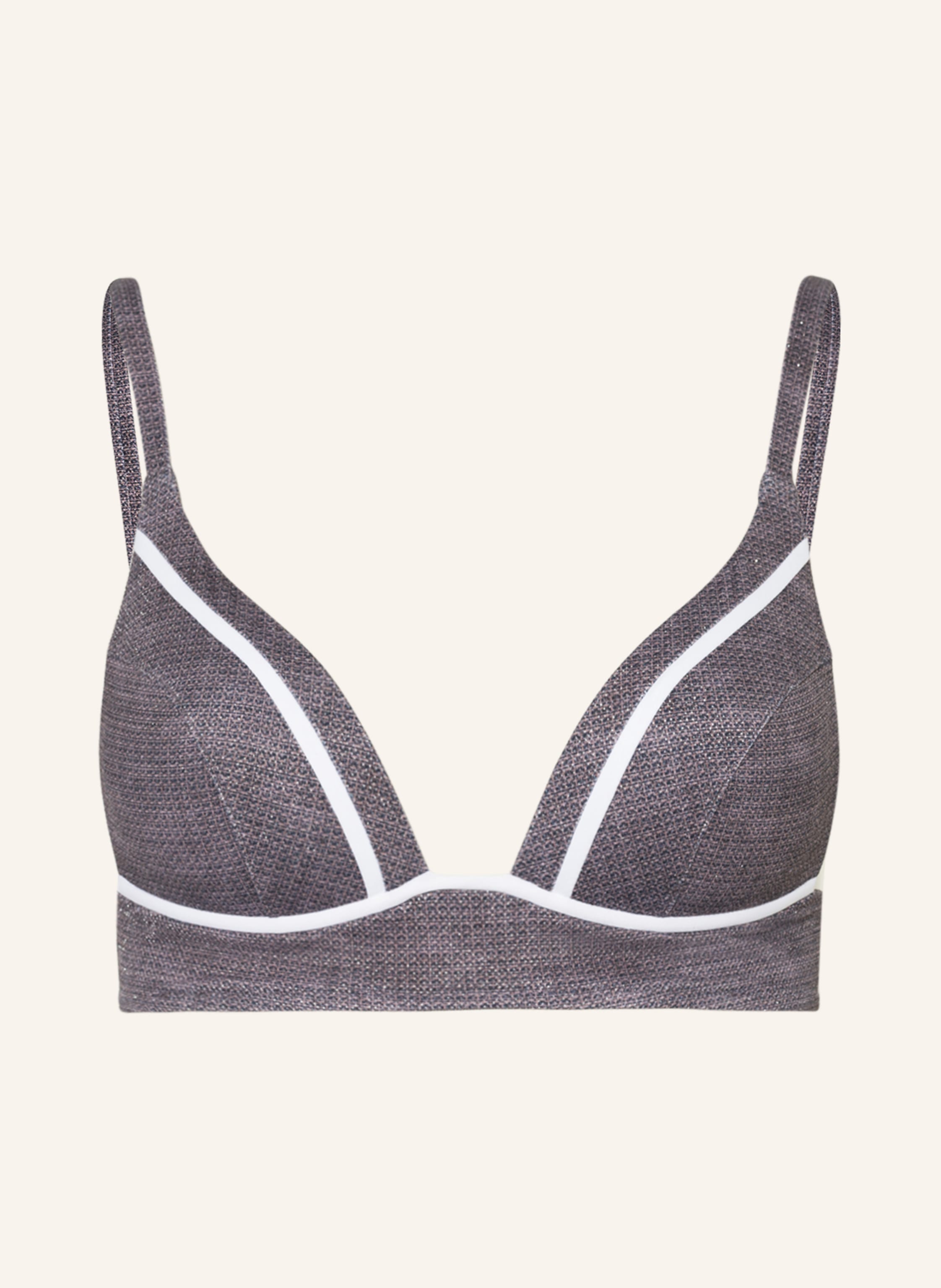 Maryan Mehlhorn Bralette Bikini Top Argentum Mit Glanzgarn In Taupe