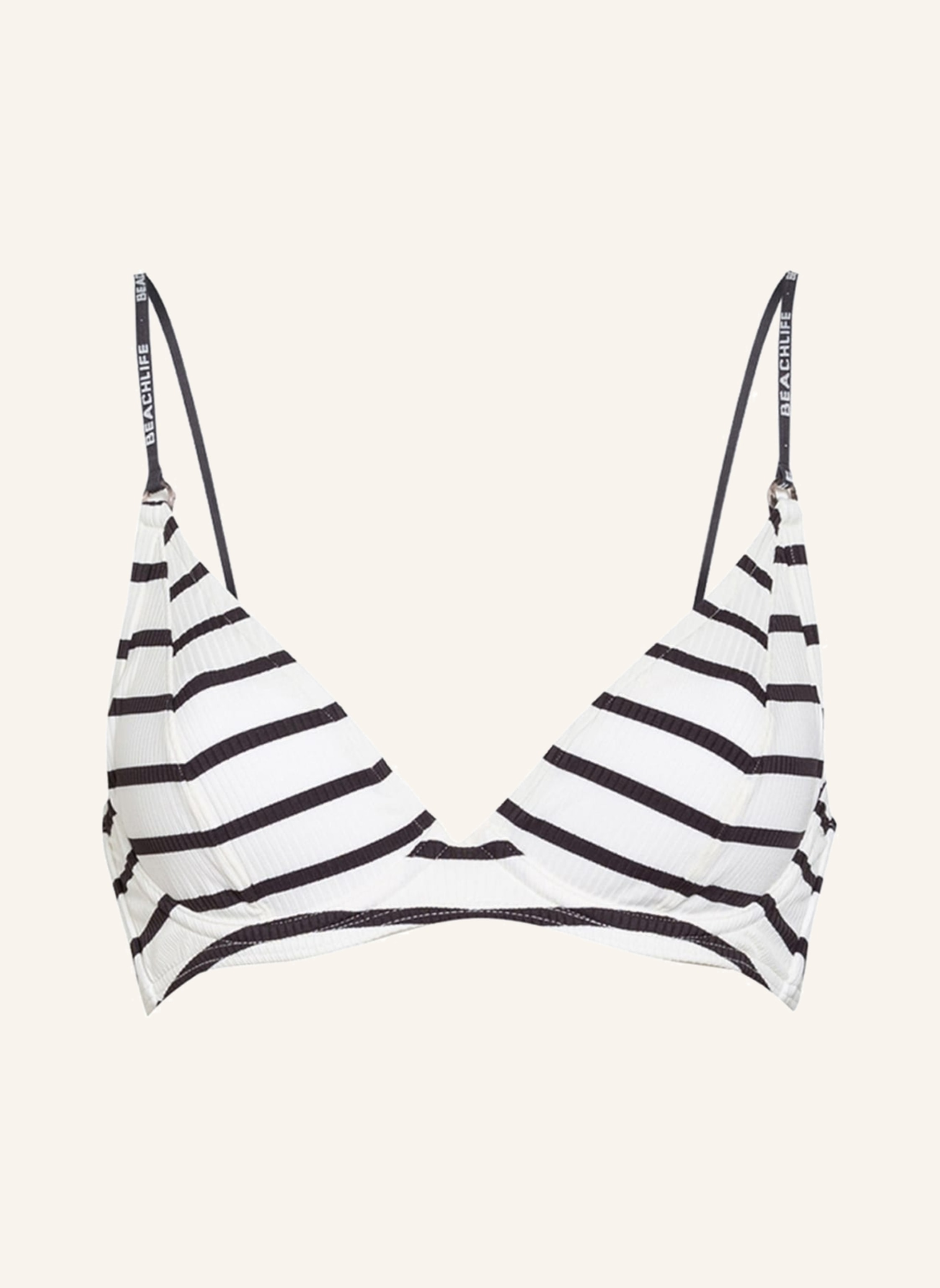 Beachlife B Gel Bikini Top Identity In Weiss Schwarz