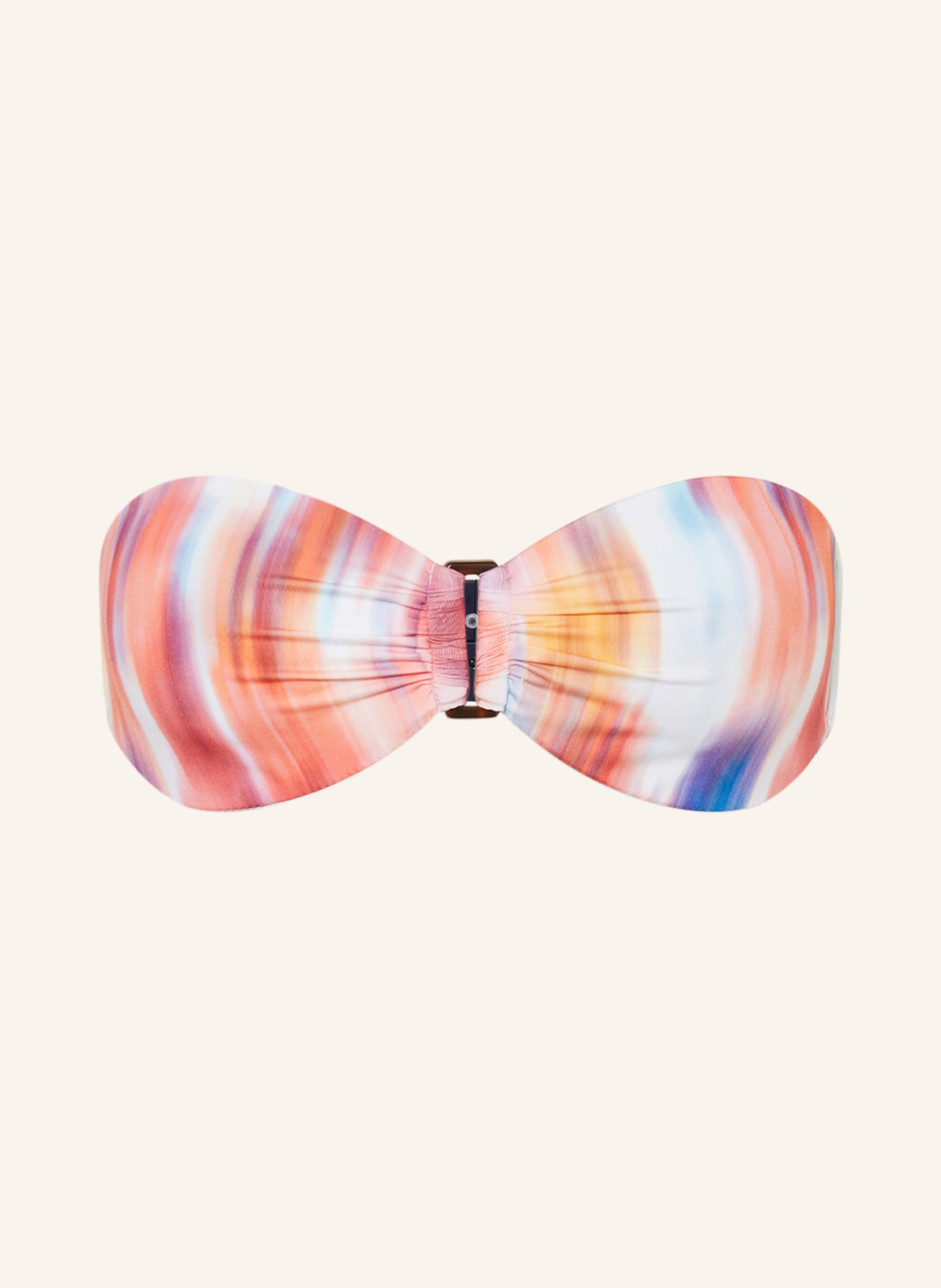 Vilebrequin Bandeau Bikini Top Lune Ikat Flowers In Hellrot Hellblau
