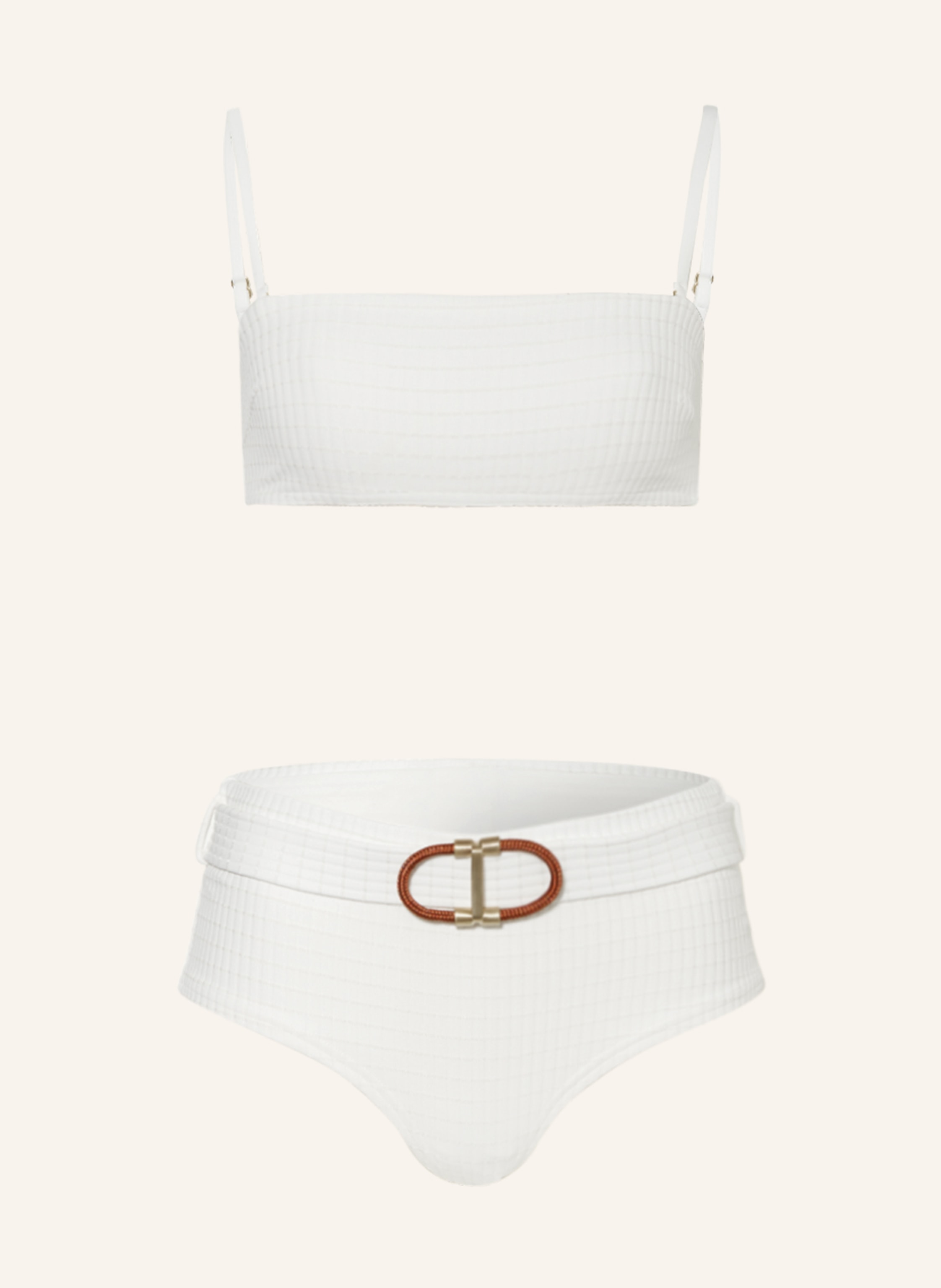 Zimmermann Bandeau Bikini Alight In Weiss
