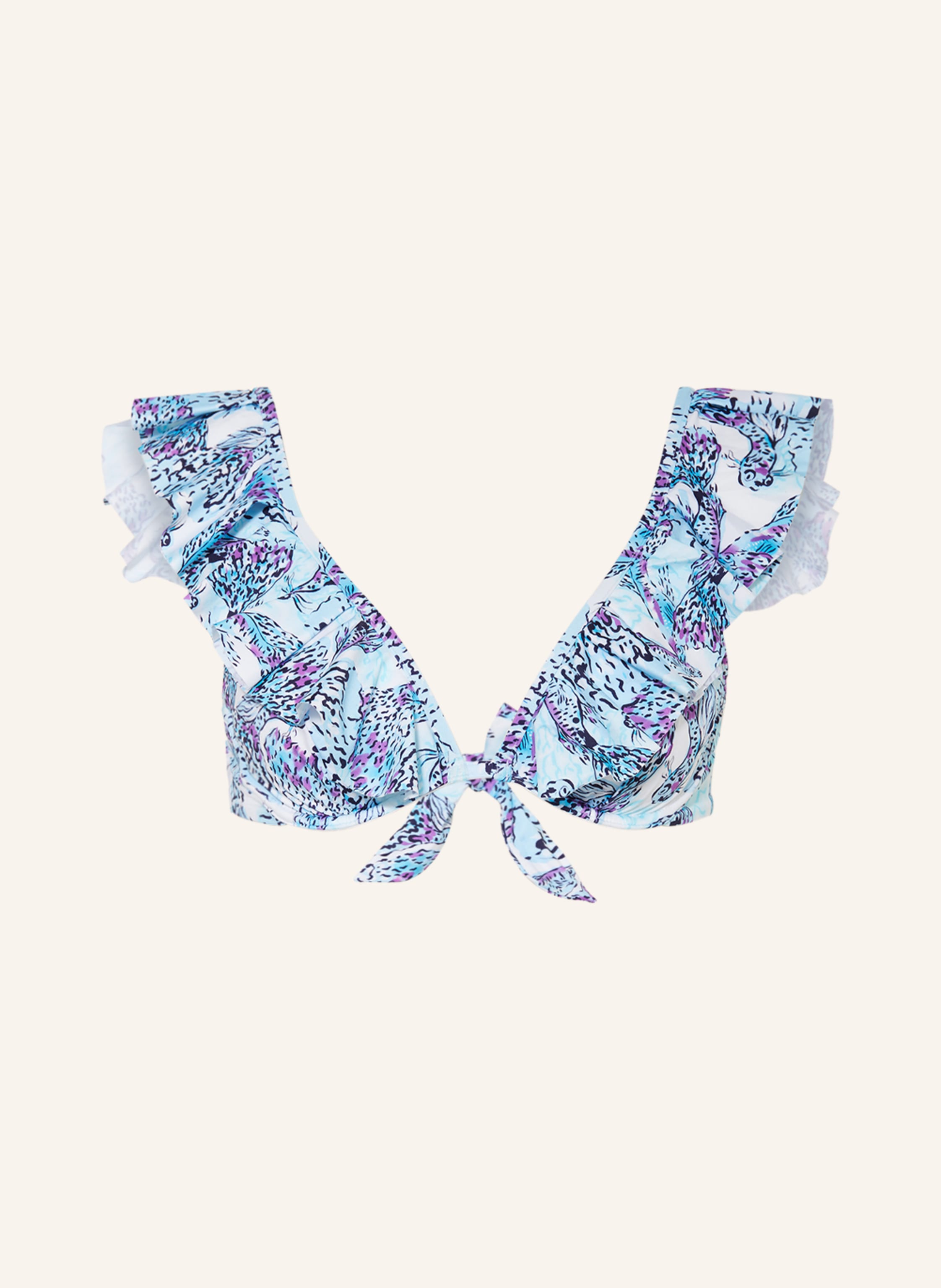 Vilebrequin B Gel Bikini Top Isadora Fish Lizzy In Weiss T Rkis Lila