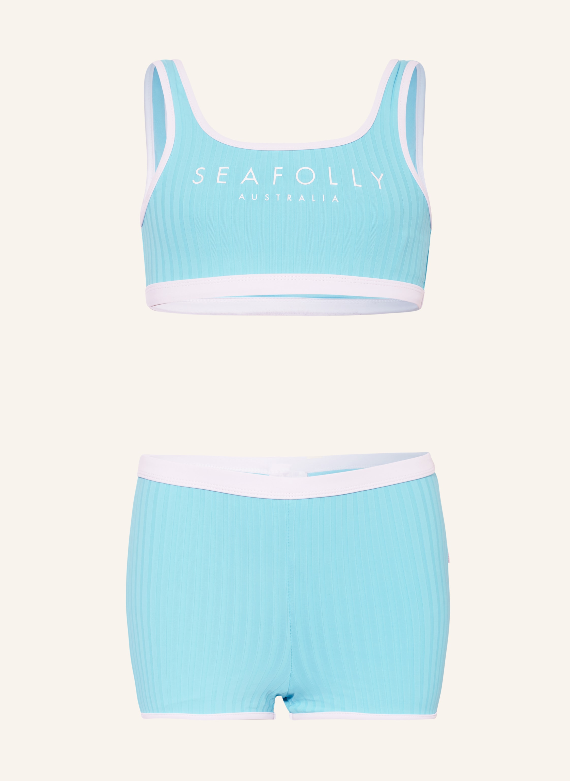 Seafolly Bustier Bikini Essentials In T Rkis Weiss