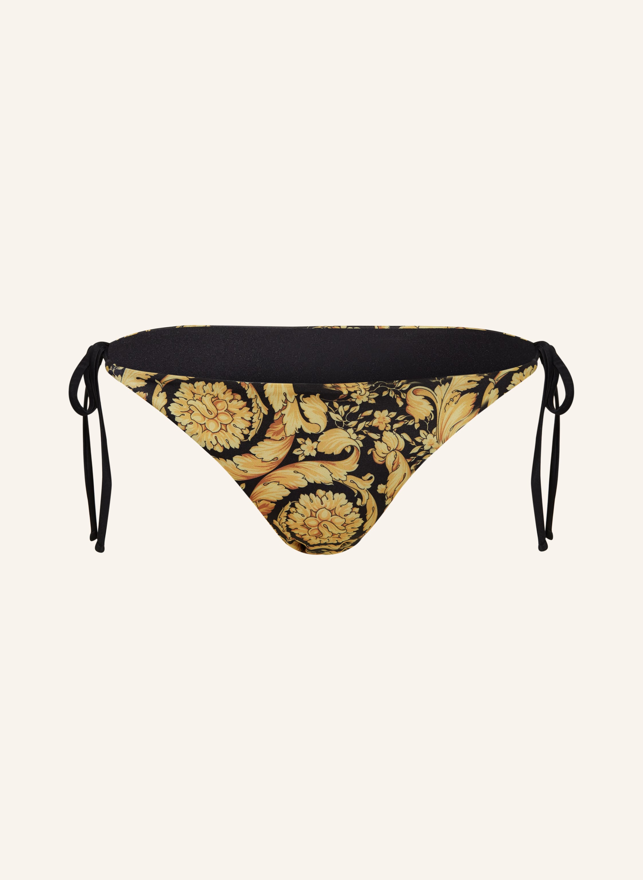Versace Triangel Bikini Hose In Schwarz Gold