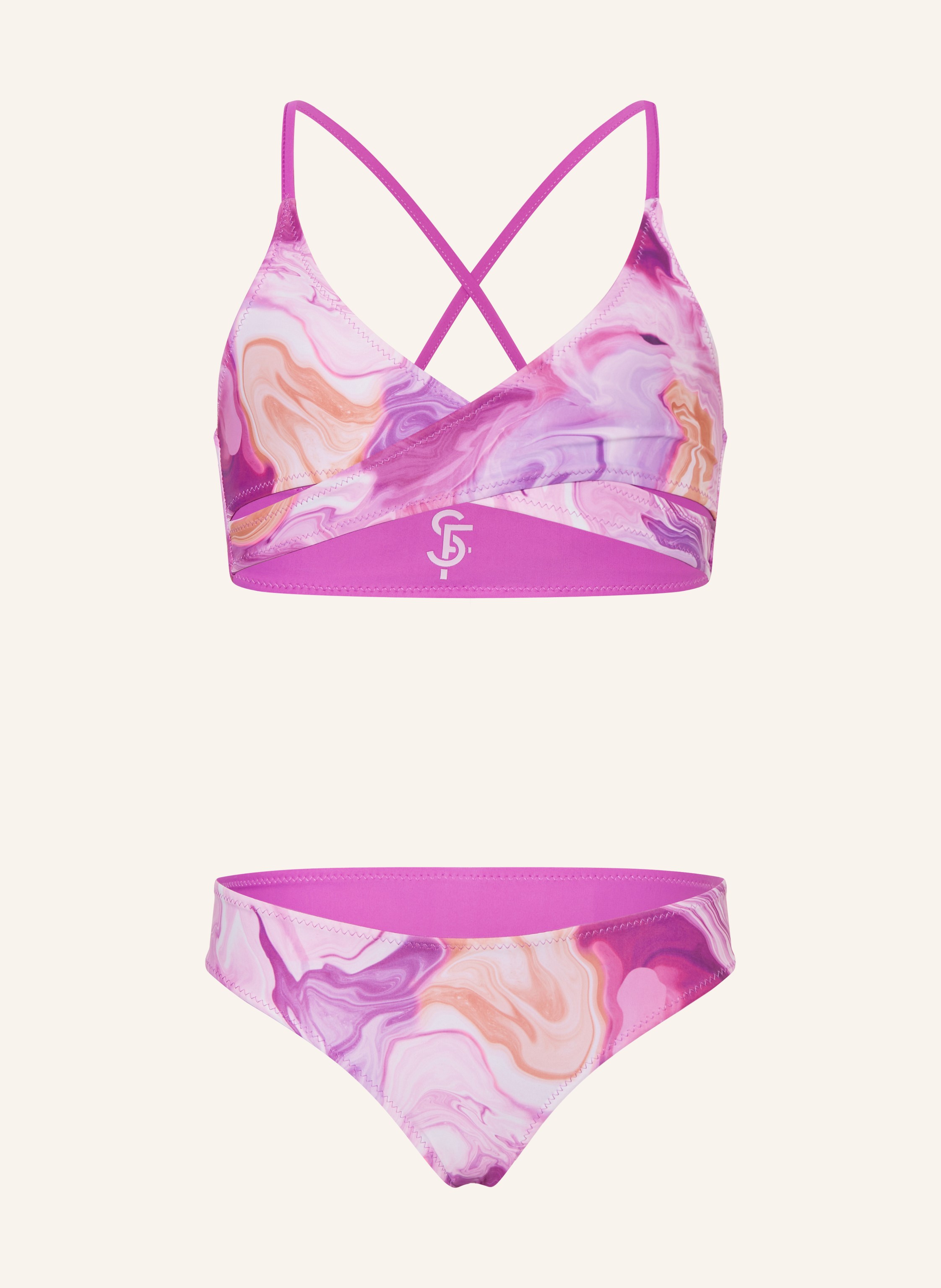 Seafolly Bustier Bikini Electric Sunset Zum Wenden In Lila Helllila