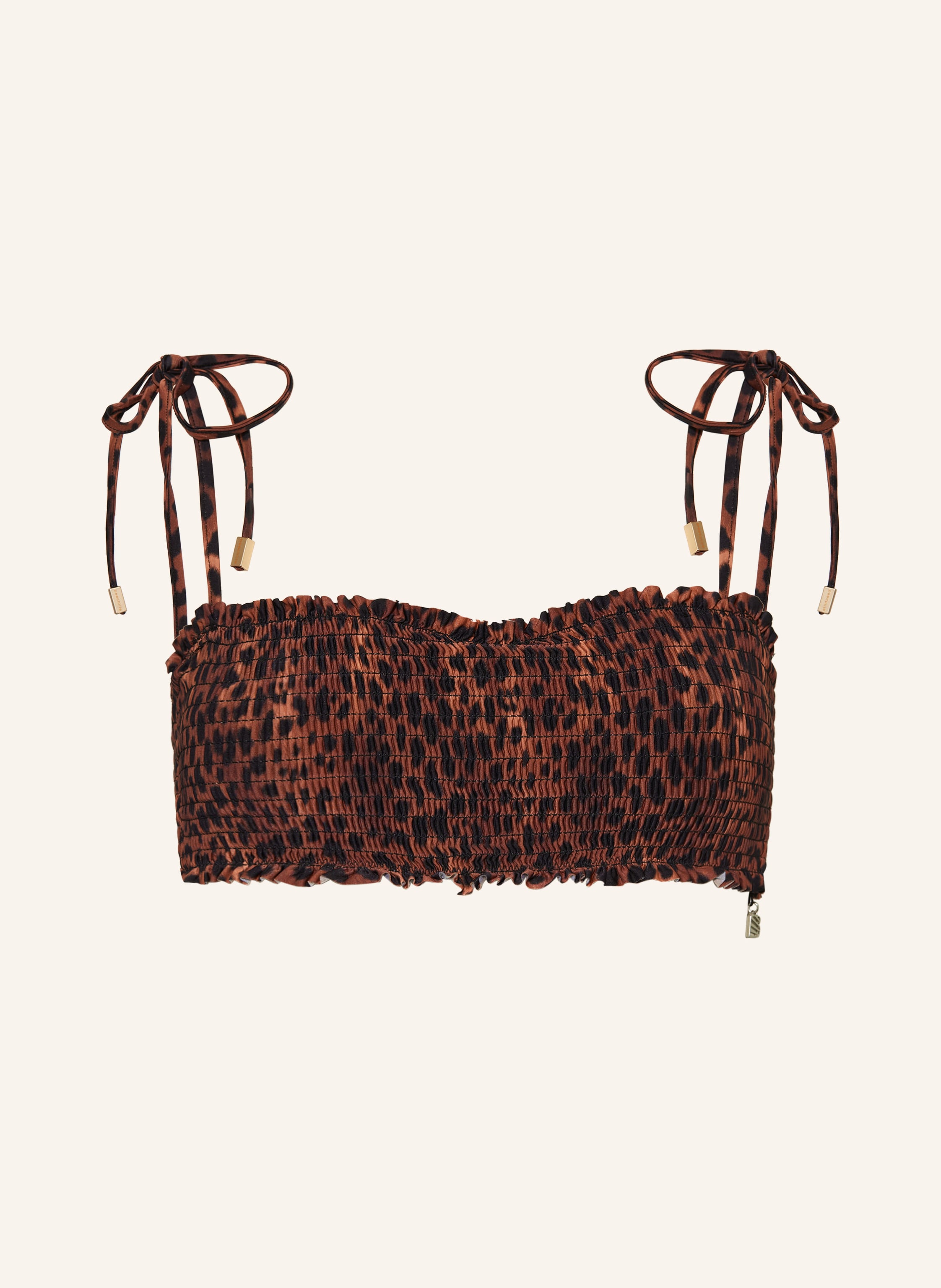 Beachlife B Gel Bikini Top Leopard Lover In Schwarz Braun Hellbraun
