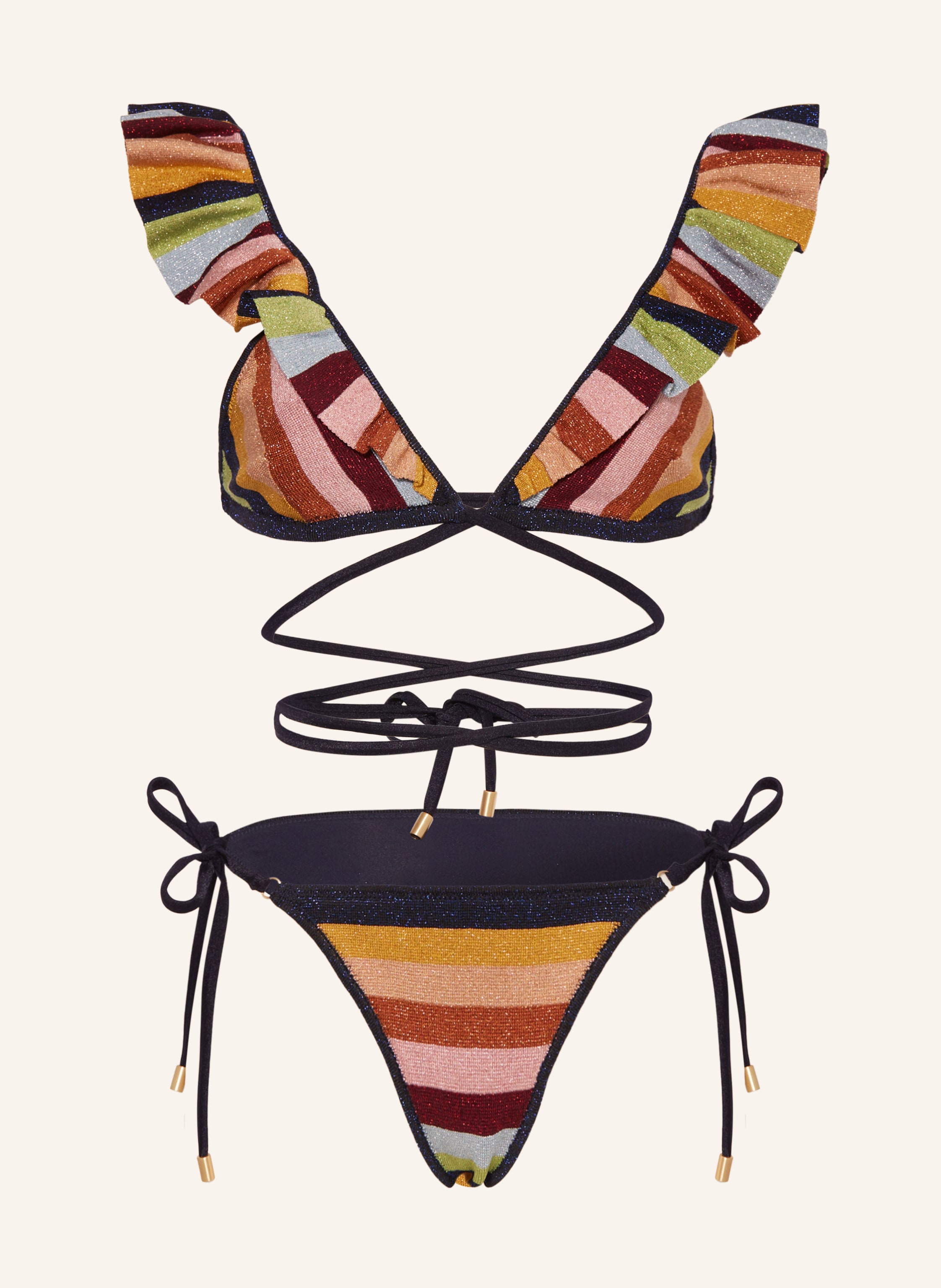 Zimmermann Triangel Bikini Alight Mit Glitzergarn In Dunkelblau