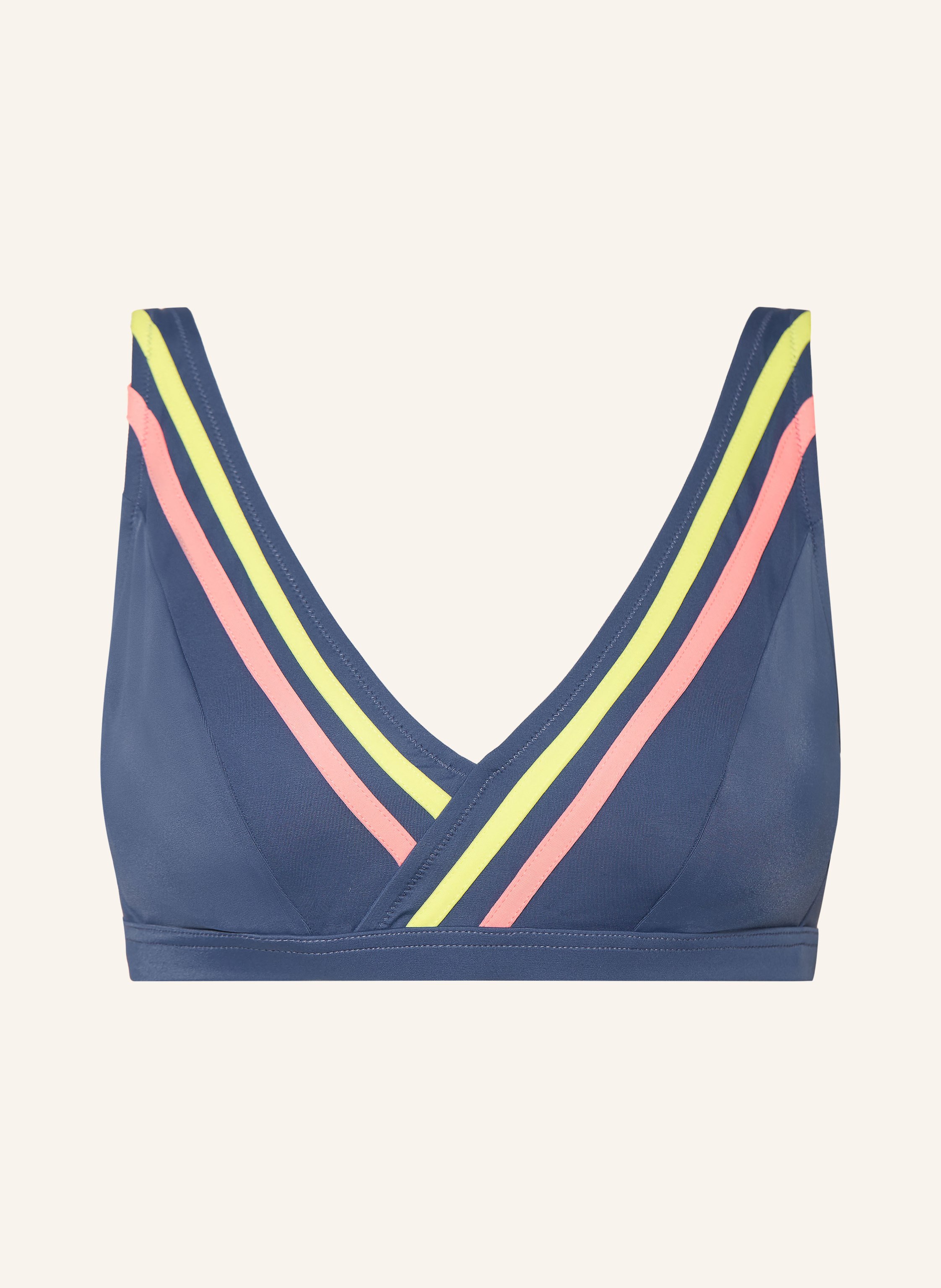 Lidea B Gel Bikini Top Graphic Lollipop In Dunkelblau Gelb Lachs