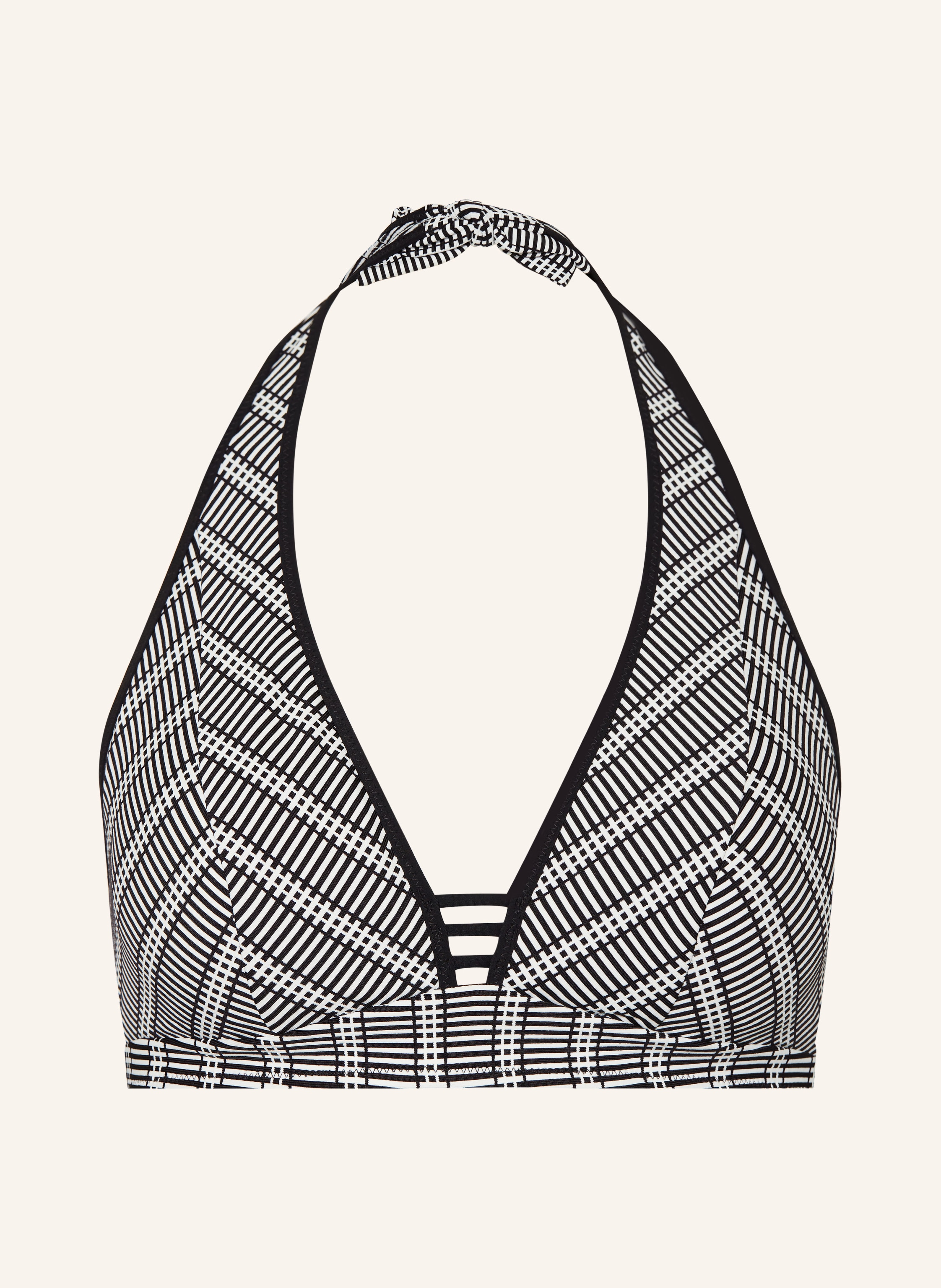 Lidea Neckholder Bikini Top MONOCHROME FLOW In Weiss Schwarz