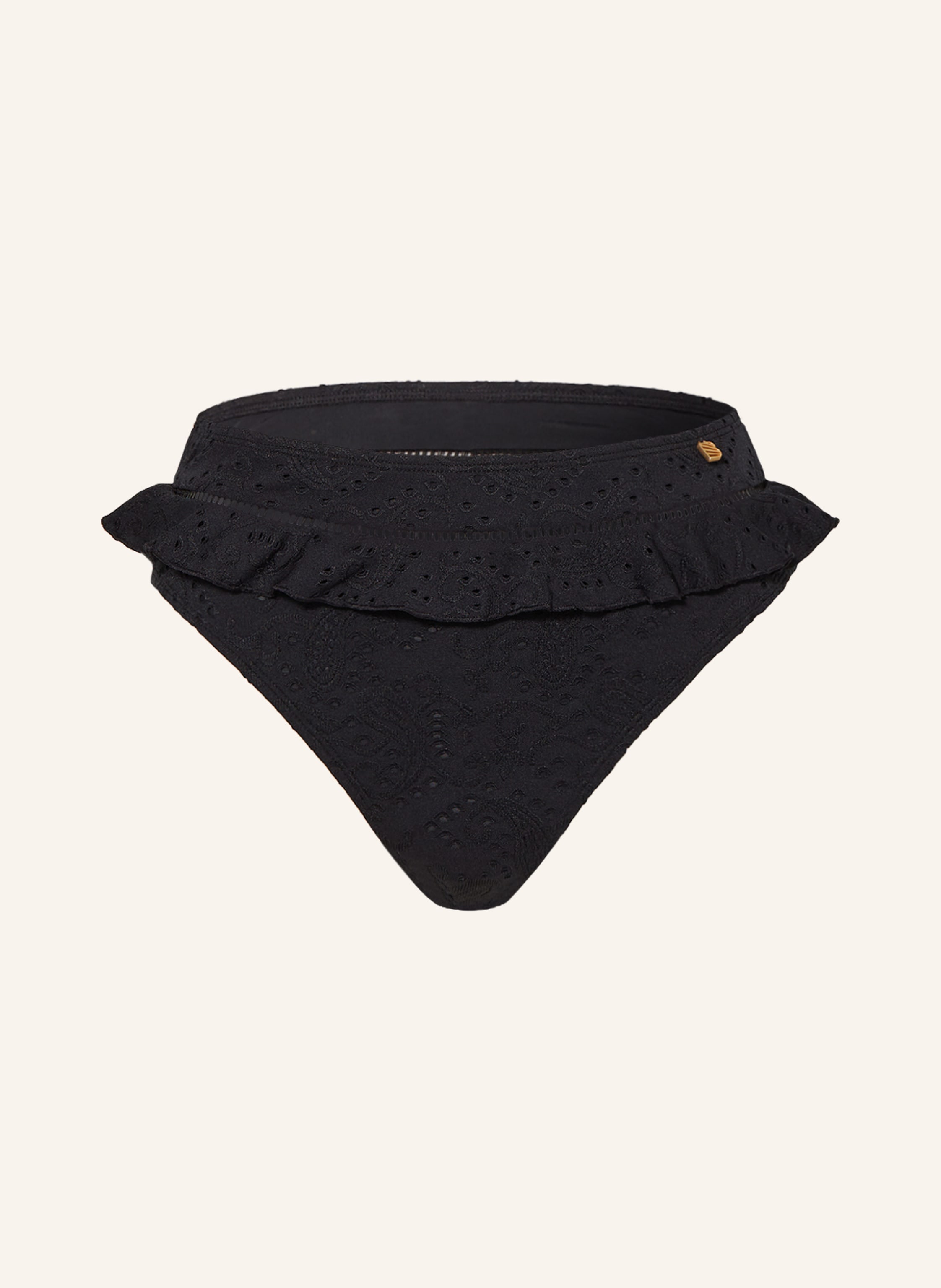 Beachlife Basic Bikini Hose Black Embroidery In Schwarz
