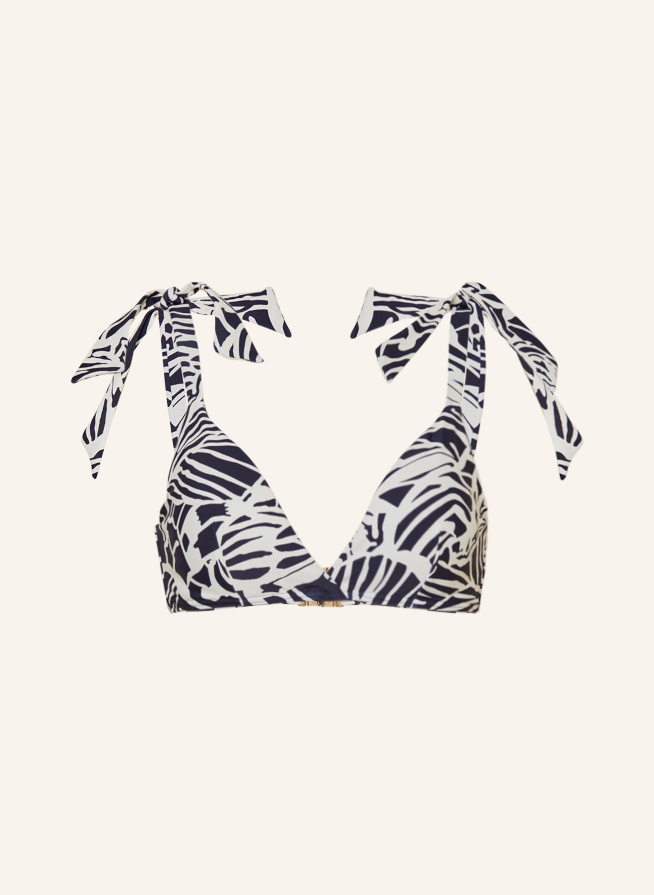 Hot Stuff Bralette Bikini Top In Dunkelblau Ecru