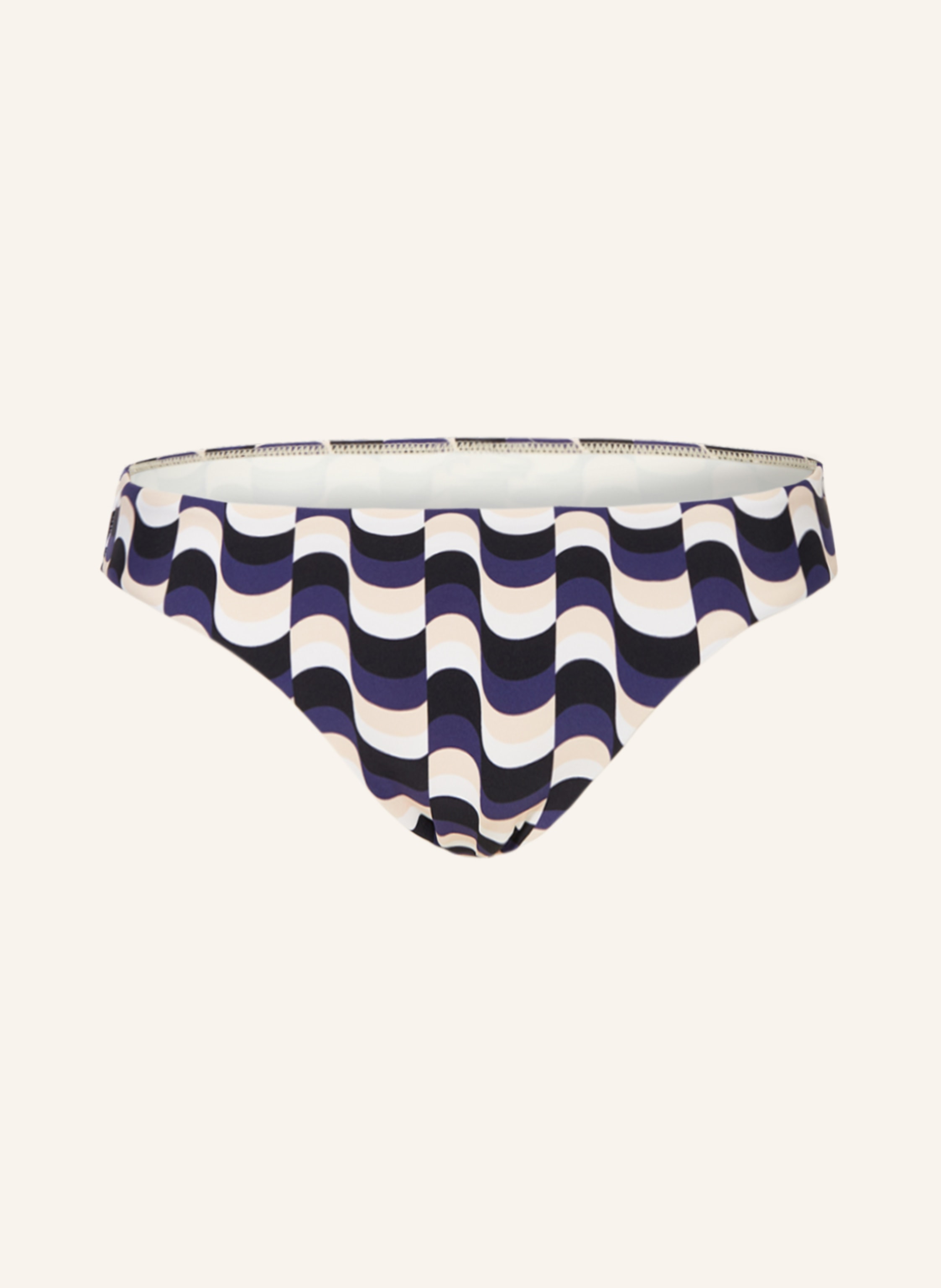Seafolly Basic Bikini Hose Modern Take In Schwarz Blau Weiss