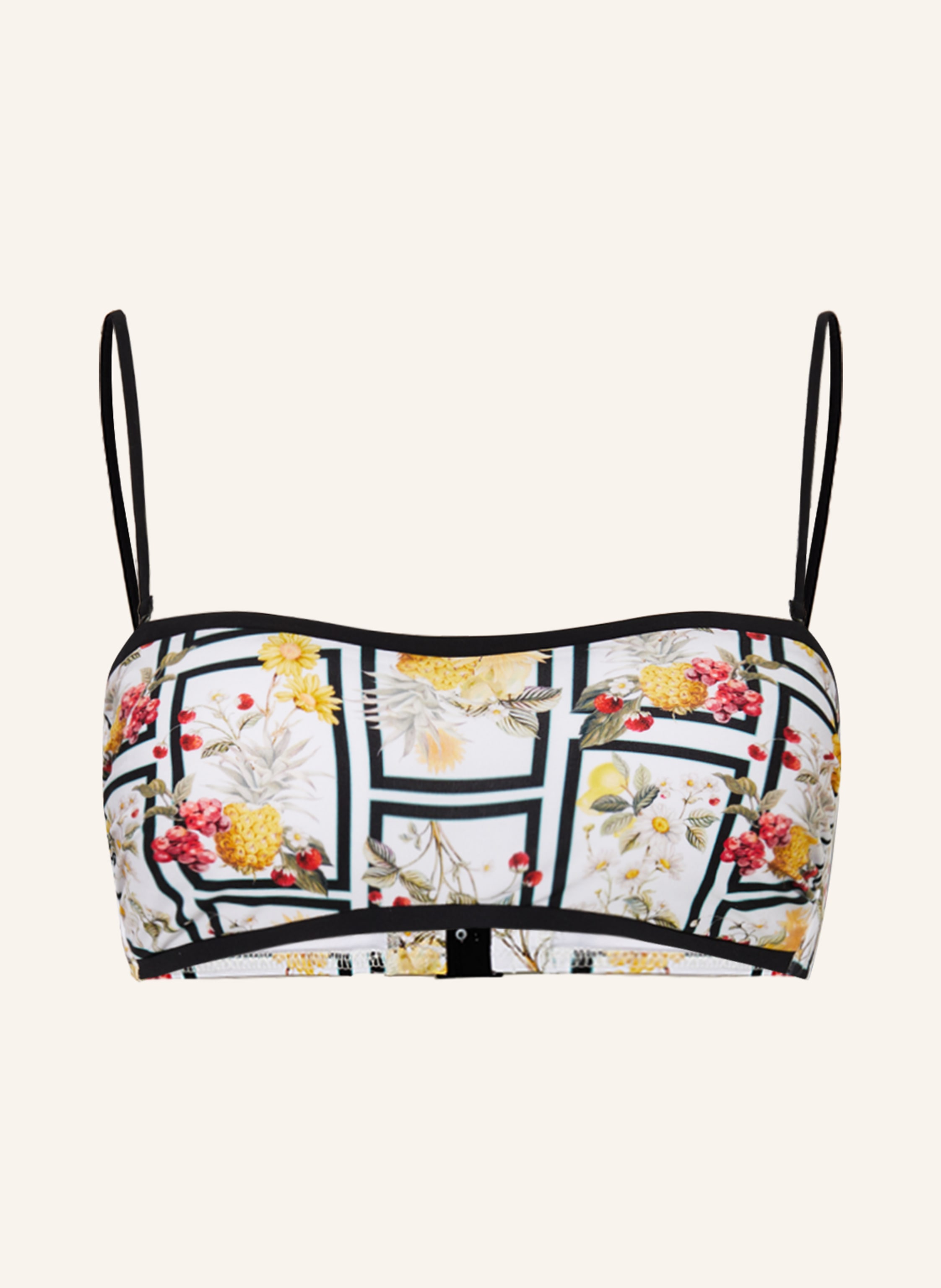 Maryan Mehlhorn Bandeau Bikini Top Scenery In Weiss Schwarz
