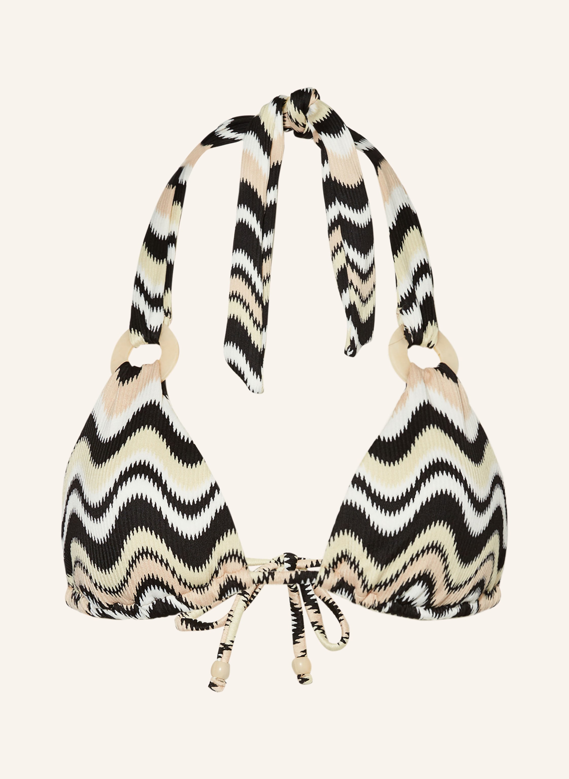 Seafolly Triangel Bikini Top Neue Wave In Schwarz Creme Weiss