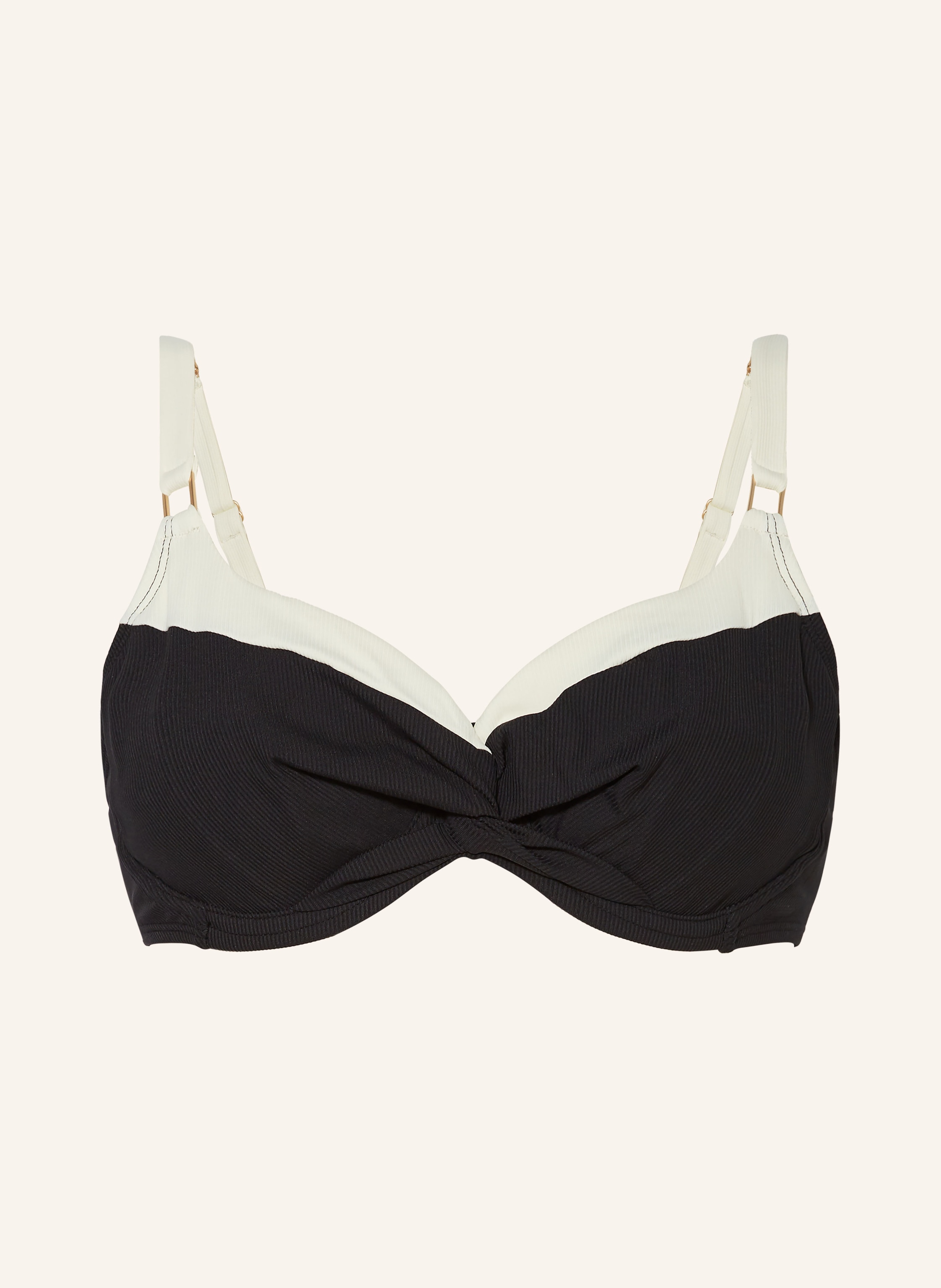 Beachlife B Gel Bikini Top Vanilla Black In Schwarz Creme