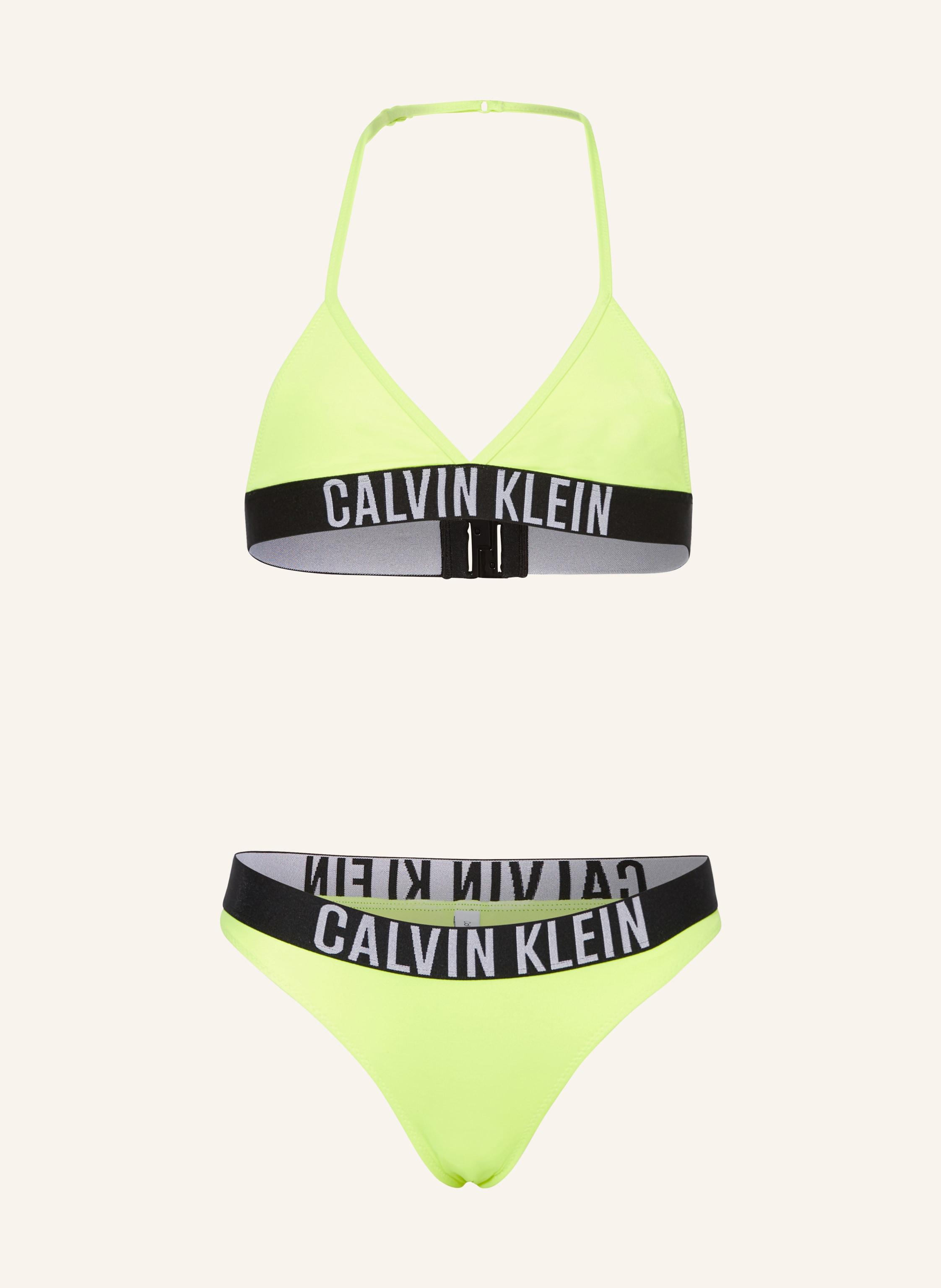 Calvin Klein Triangel Bikini in neongrün