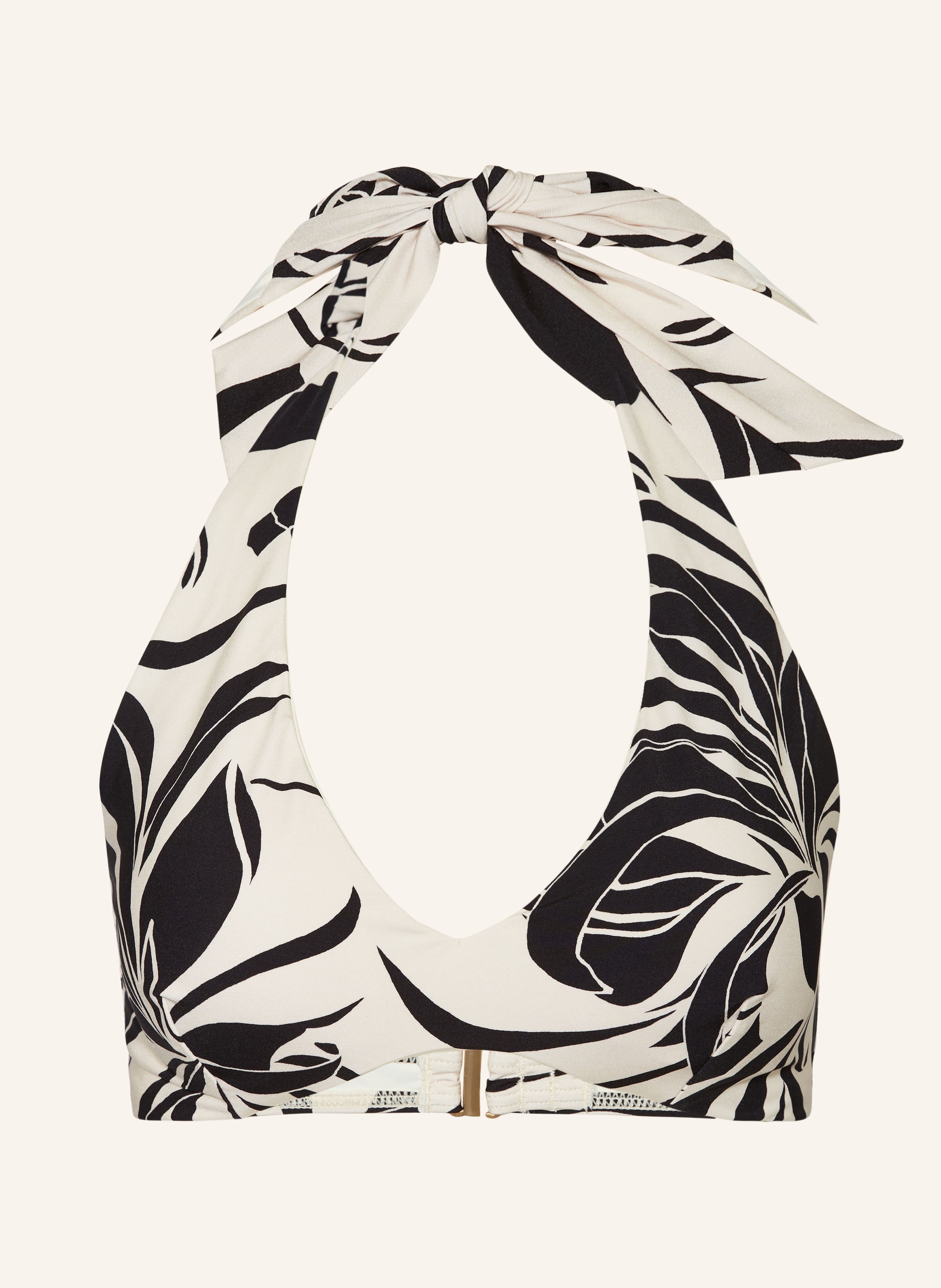 Jets Australia Neckholder Bikini Top Queen Of The Night In Creme Schwarz