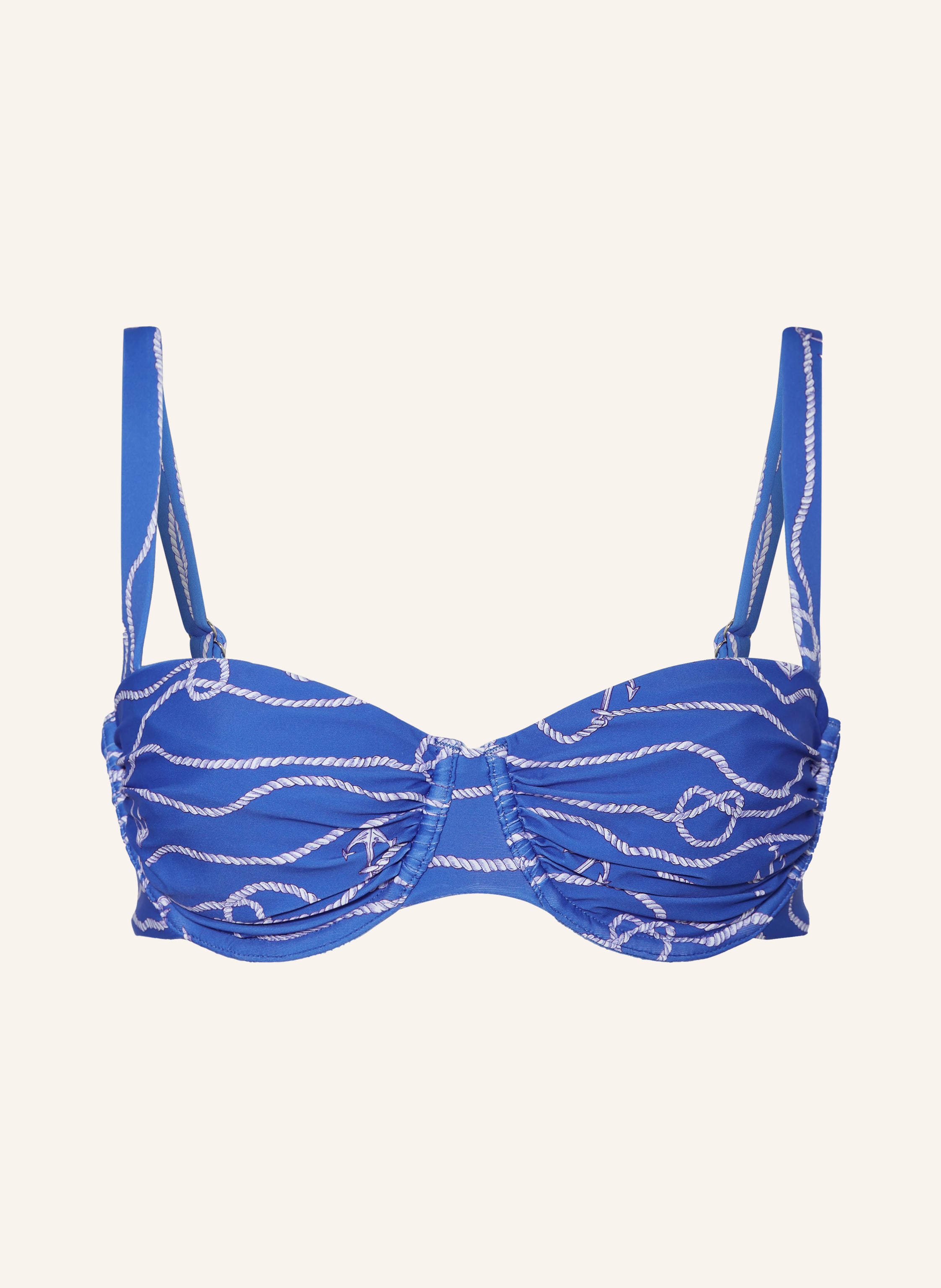 Seafolly B Gel Bikini Top Setsail In Blau Weiss