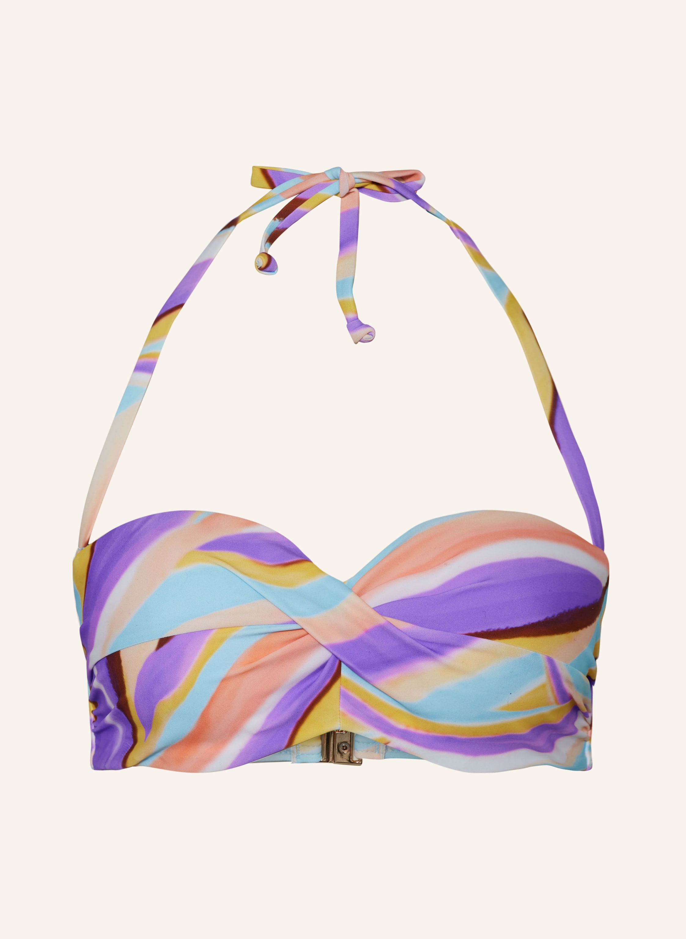 Hot Stuff B Gel Bikini Top In Helllila Hellorange Hellblau