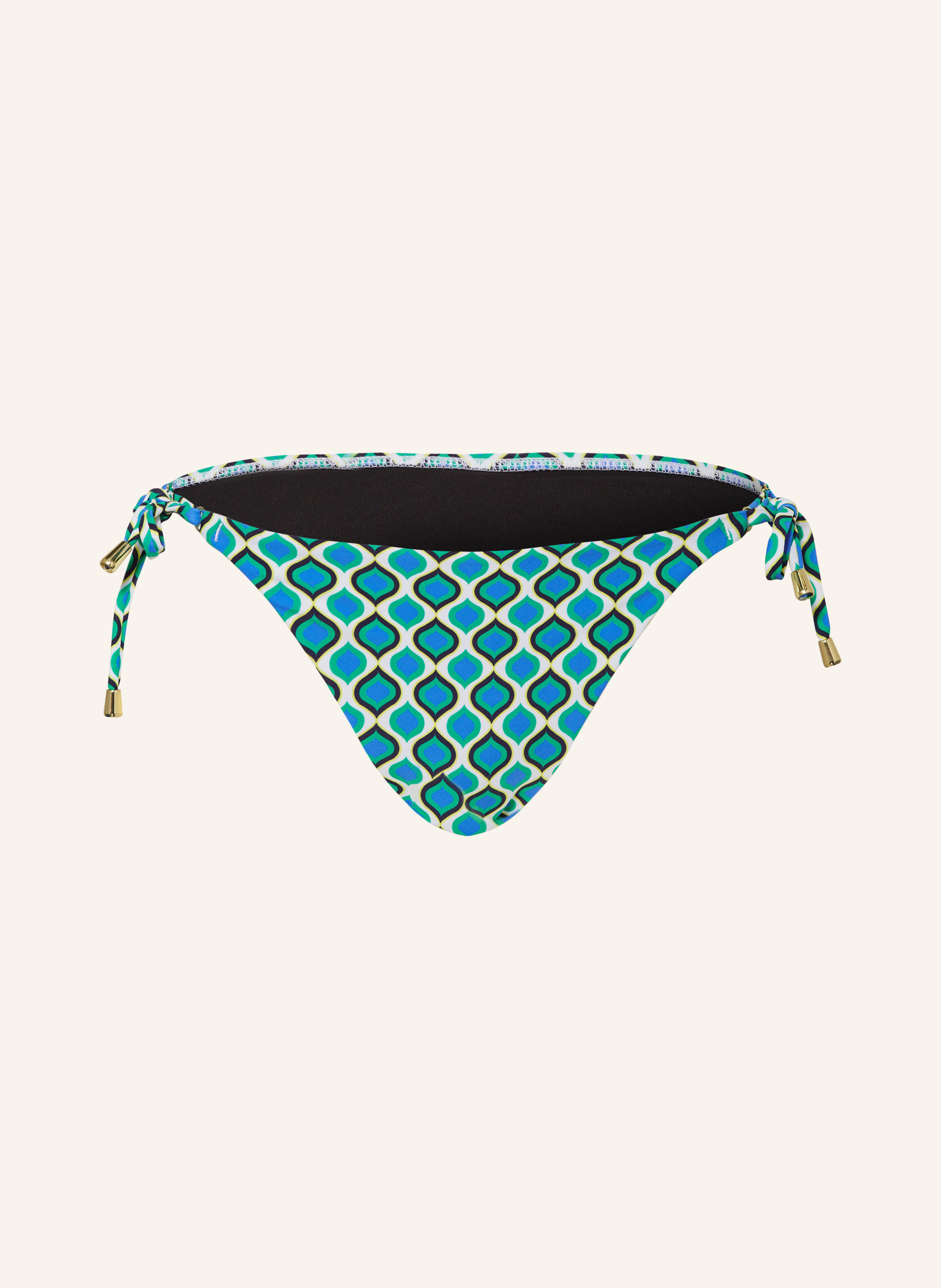Hot Stuff Triangel Bikini Hose in grün blau weiss