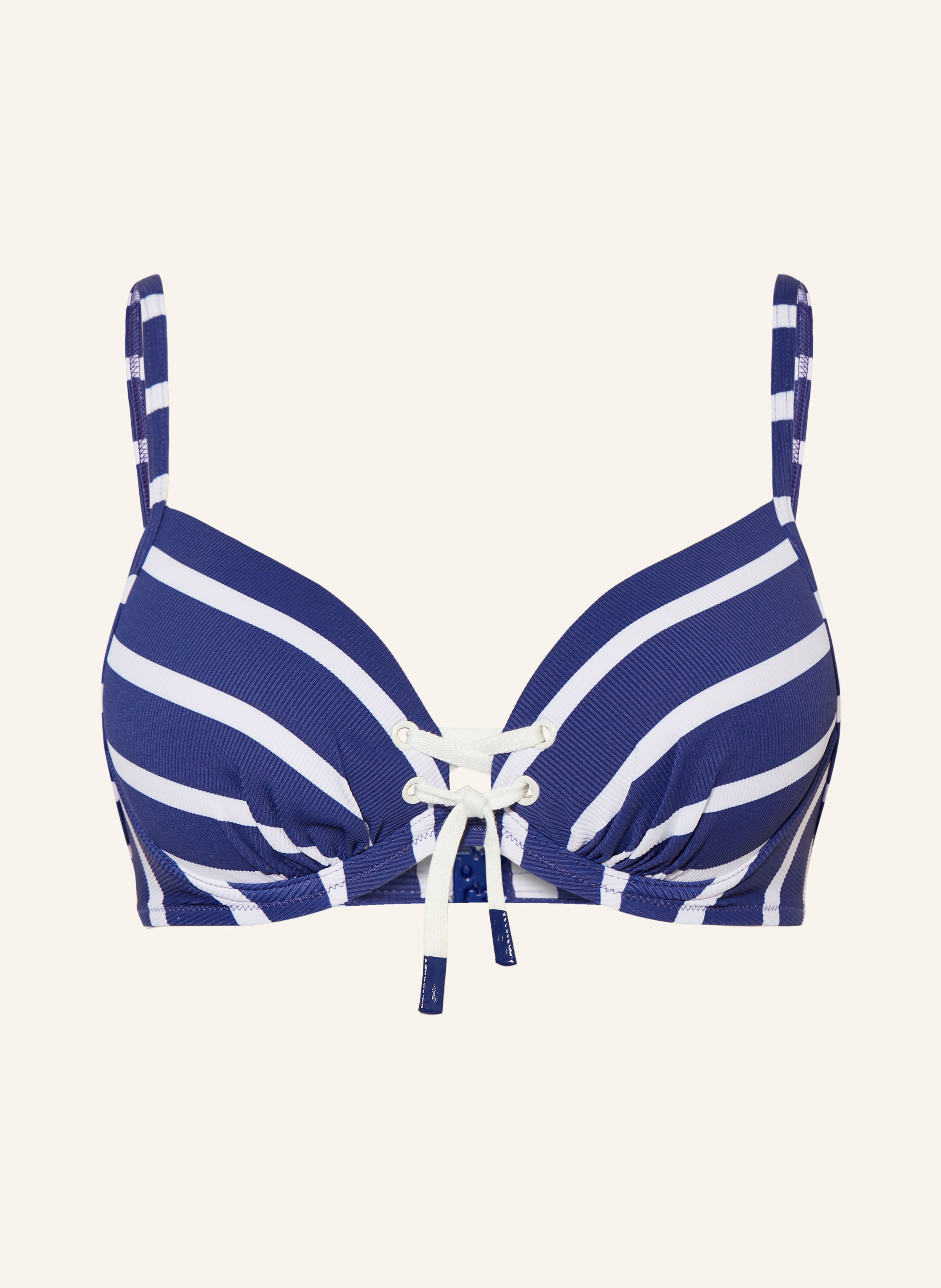Watercult B Gel Bikini Top Sea Ride In Blau Weiss
