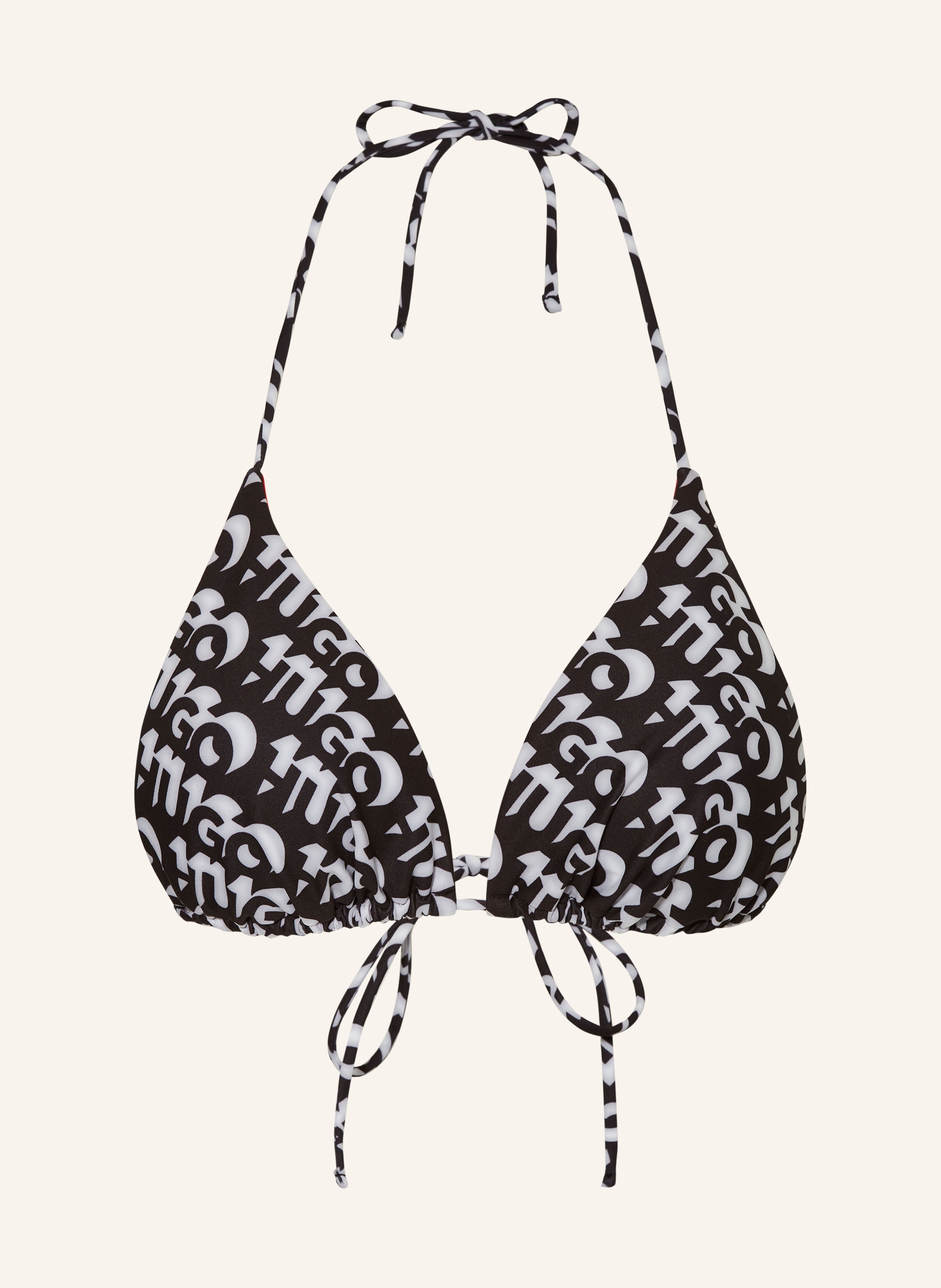 Hugo Triangel Bikini Top Bonnie In Schwarz Hellgrau