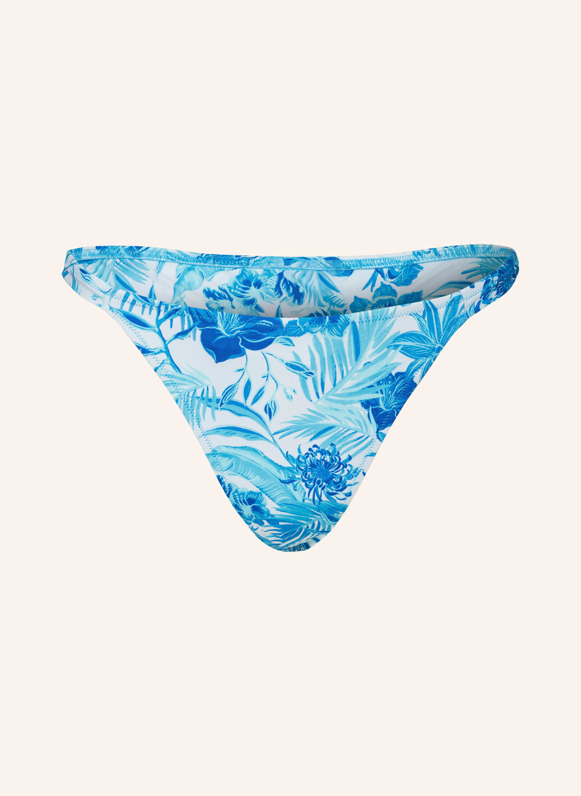 VILEBREQUIN Brazilian Bikini Hose TAHITI FLOWERS in weiss hellblau türkis