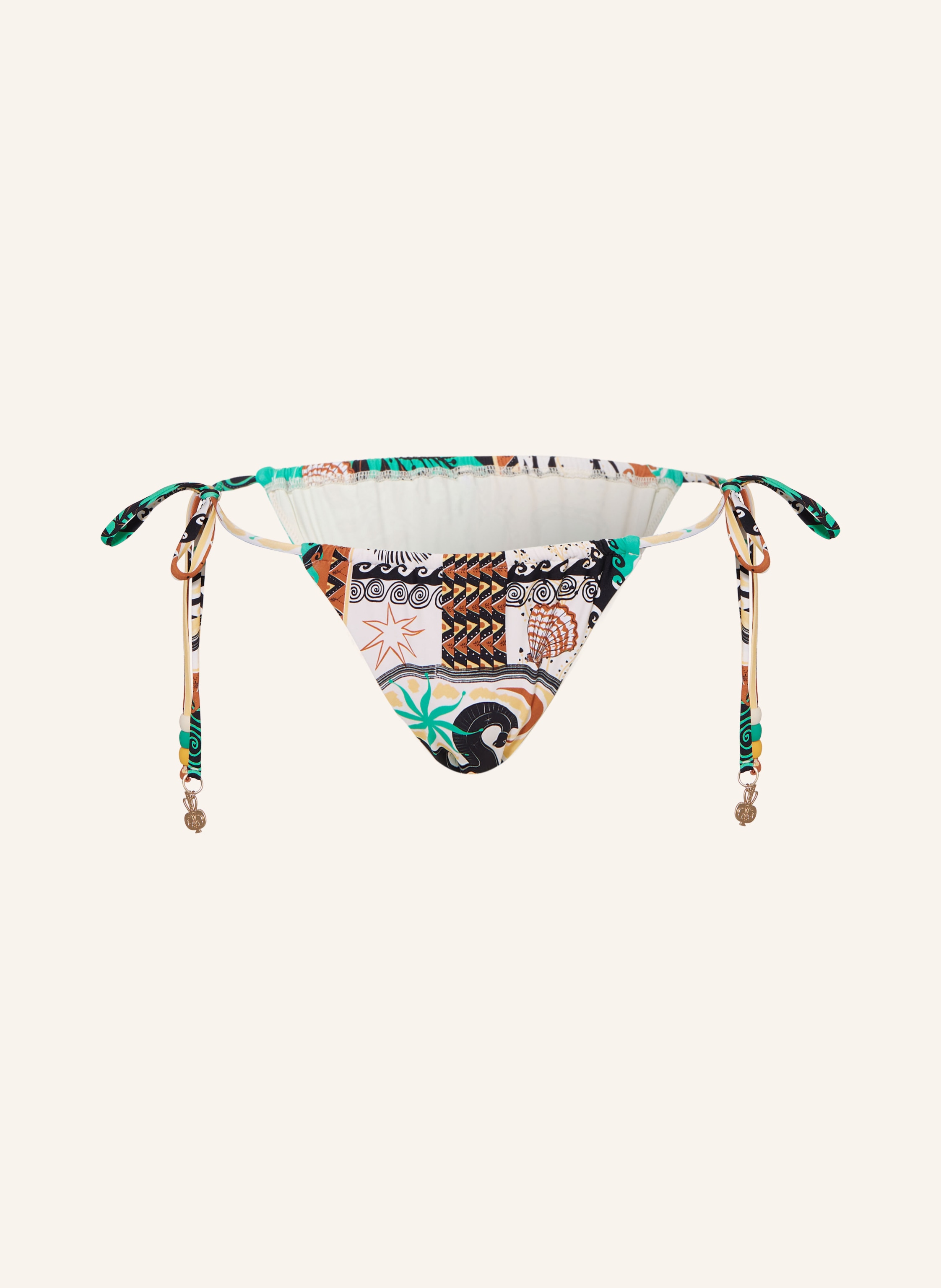 Seafolly Brazilian Bikini Hose Atlantis In Ecru Schwarz Braun
