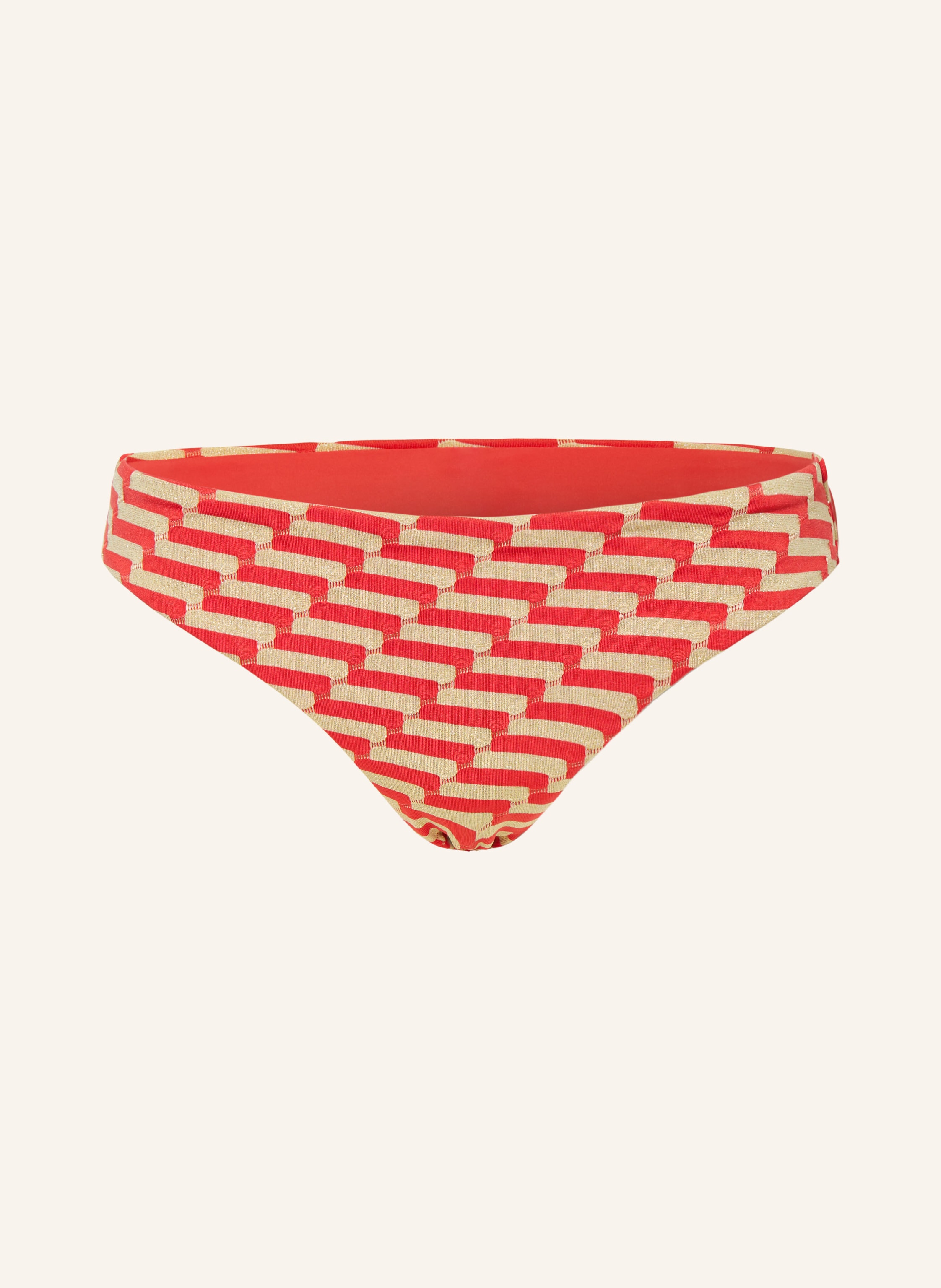 FEMILET Basic Bikini Hose AYORA Mit Glitzergarn In Rot Gold