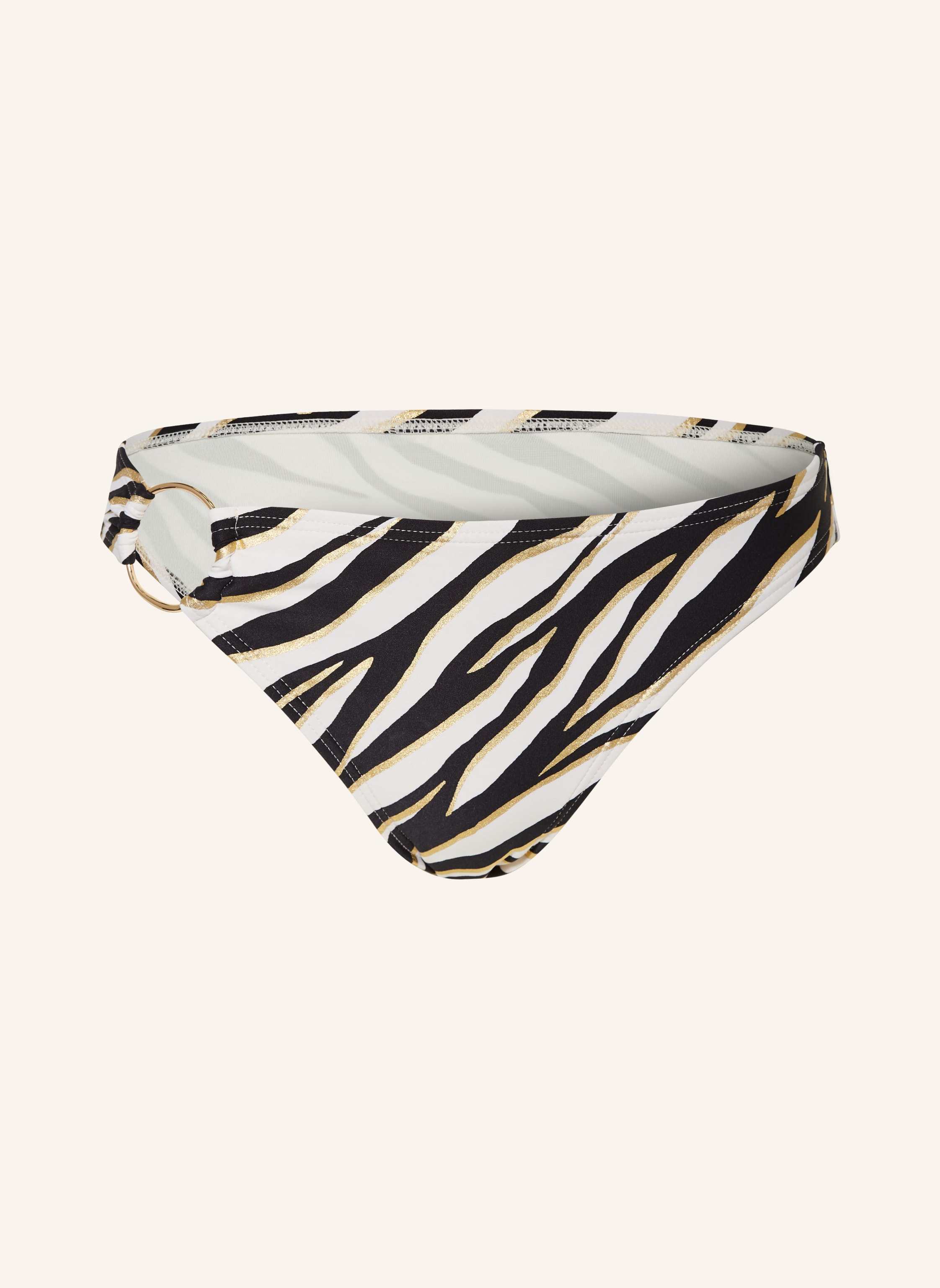 Michael Kors Basic Bikini Hose Shimmer Tiger In Schwarz Weiss Gold