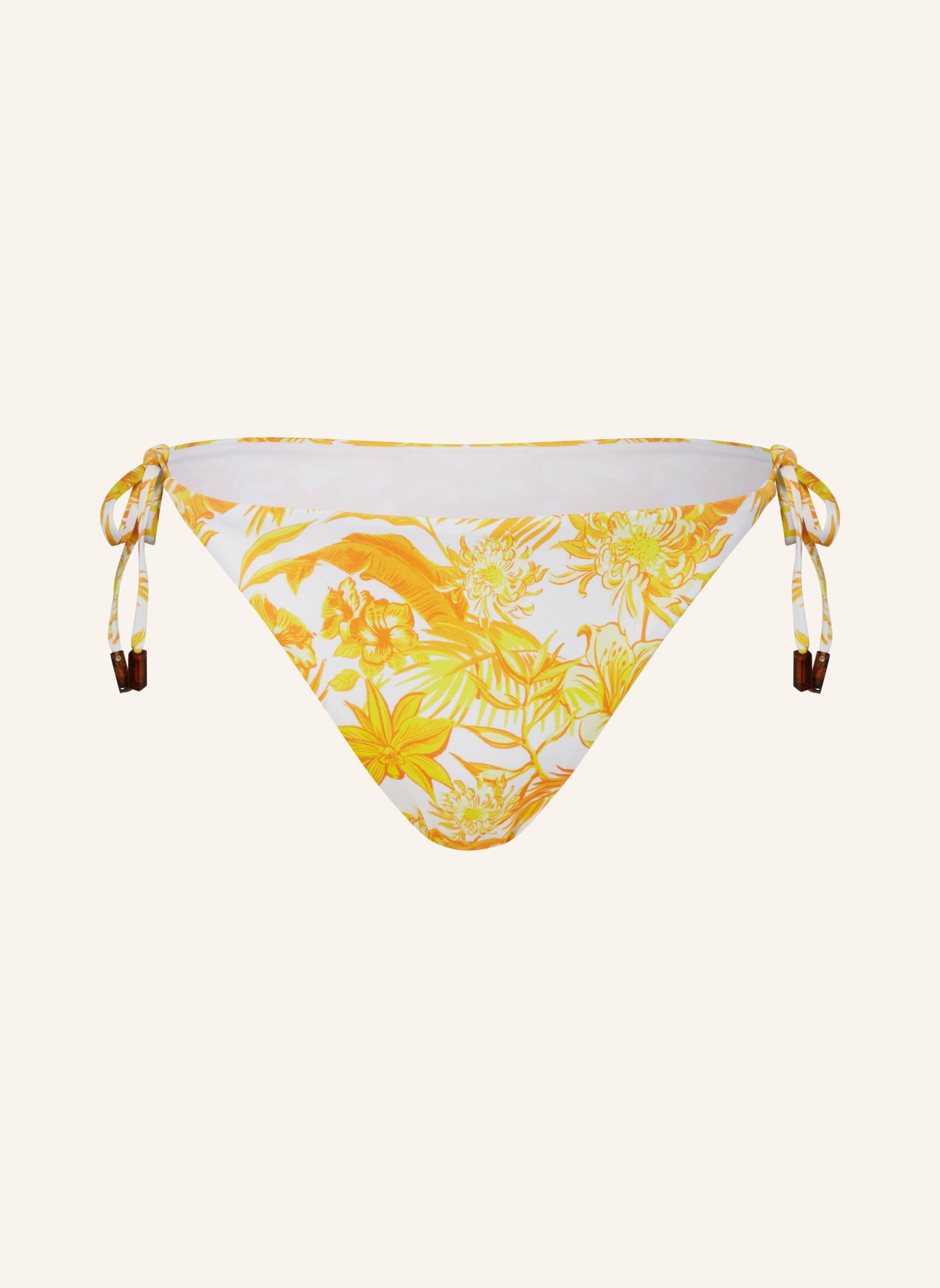 VILEBREQUIN Triangel Bikini Hose TAHITI FLOWERS In Weiss Gelb Orange