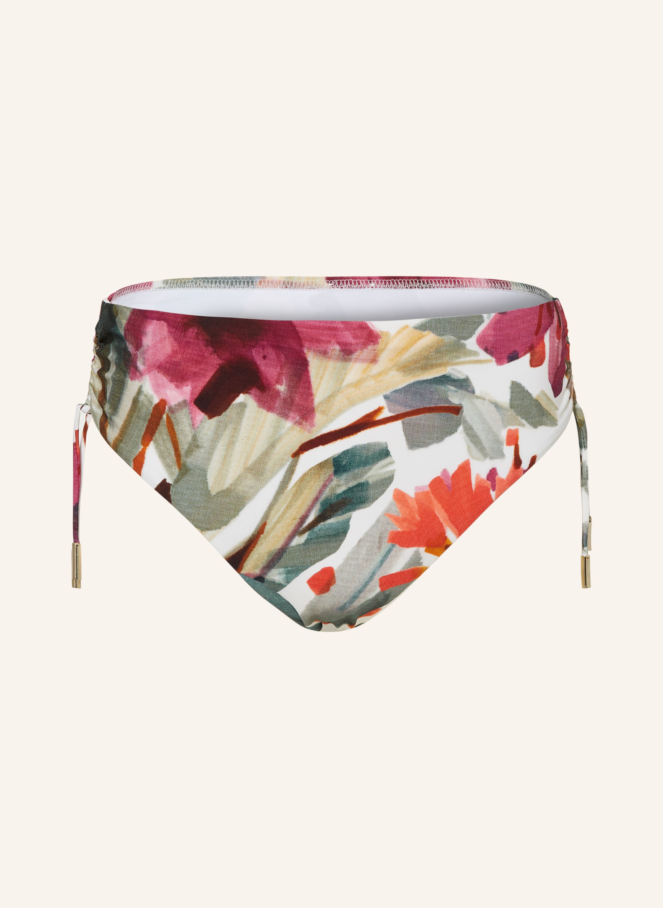 Maryan Mehlhorn High Waist Bikini Hose Mystic In Gr N Creme Fuchsia