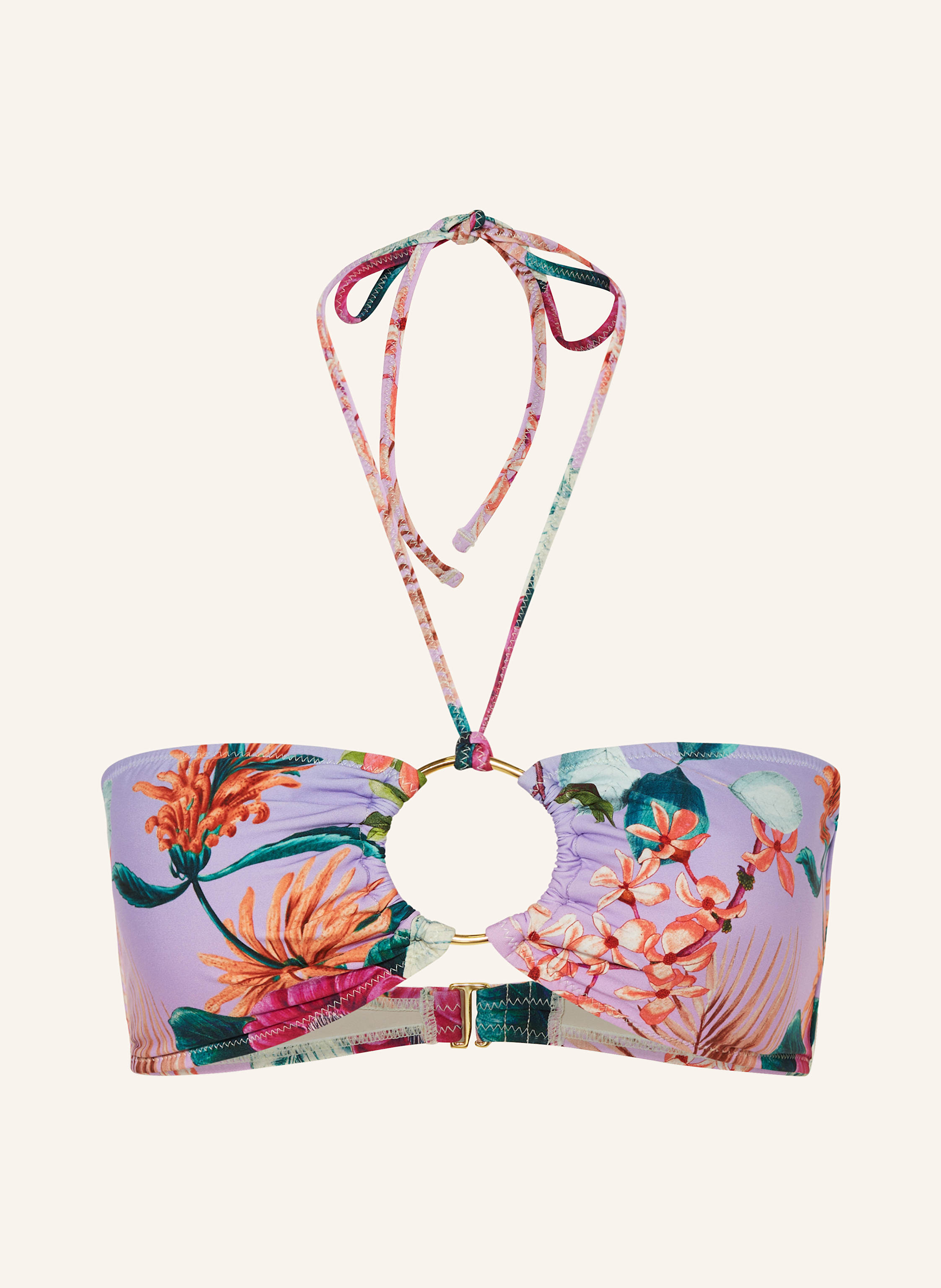 Pilyq Bandeau Bikini Top Rosie In Helllila Gr N Orange