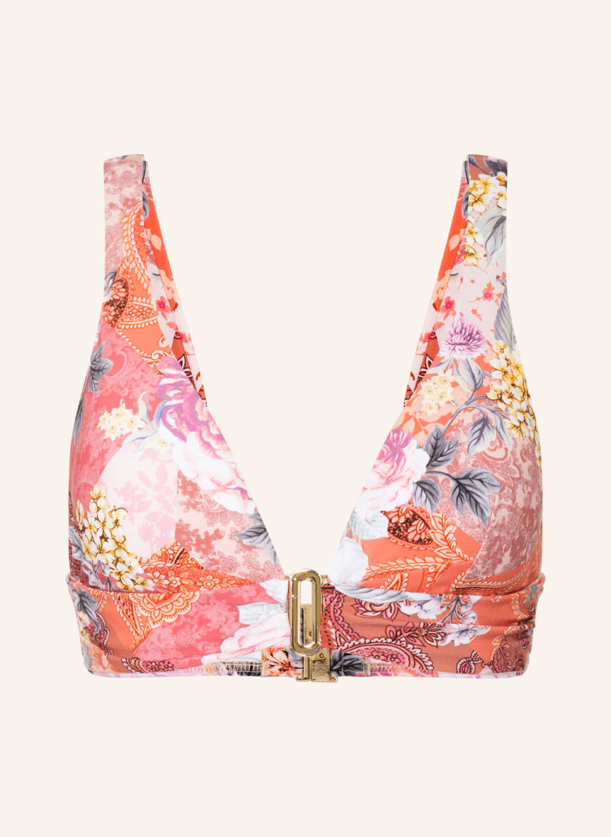 Maryan Mehlhorn Bralette Bikini Top Euphoria In Light Red Light Green