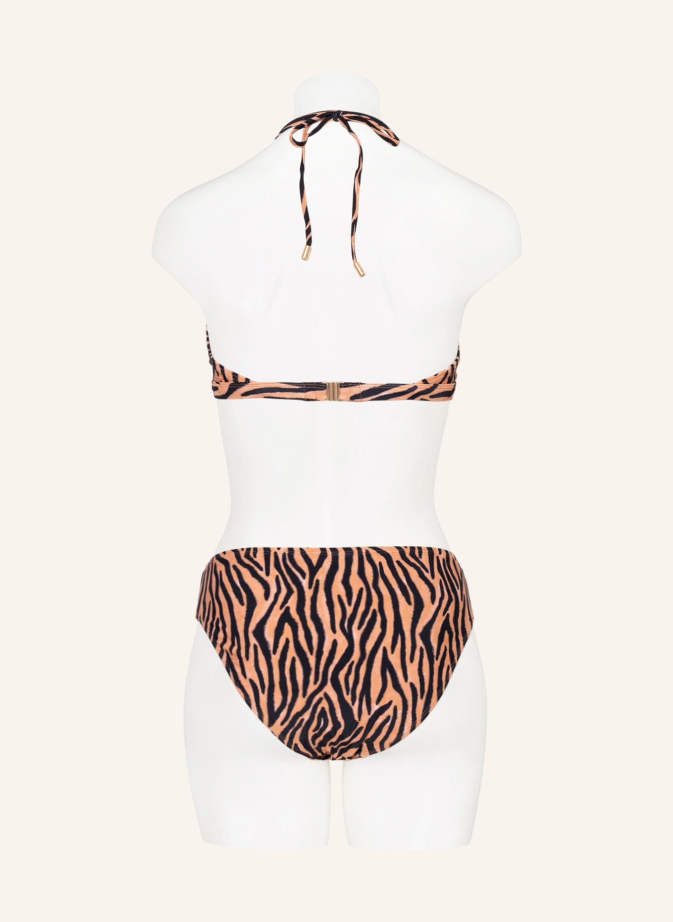 BEACHLIFE Góra od bikini wiązana na szyi SOFT ZEBRA kolor pomarańczowy