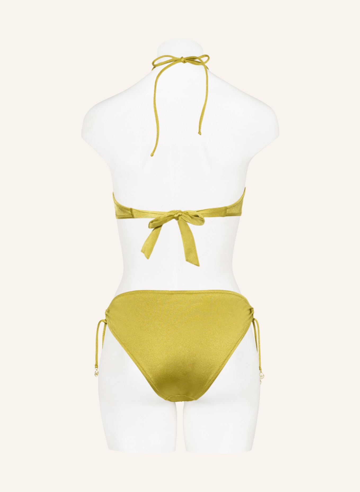 watercult Bandeau bikini top MAKRAMÉ LOVE in green