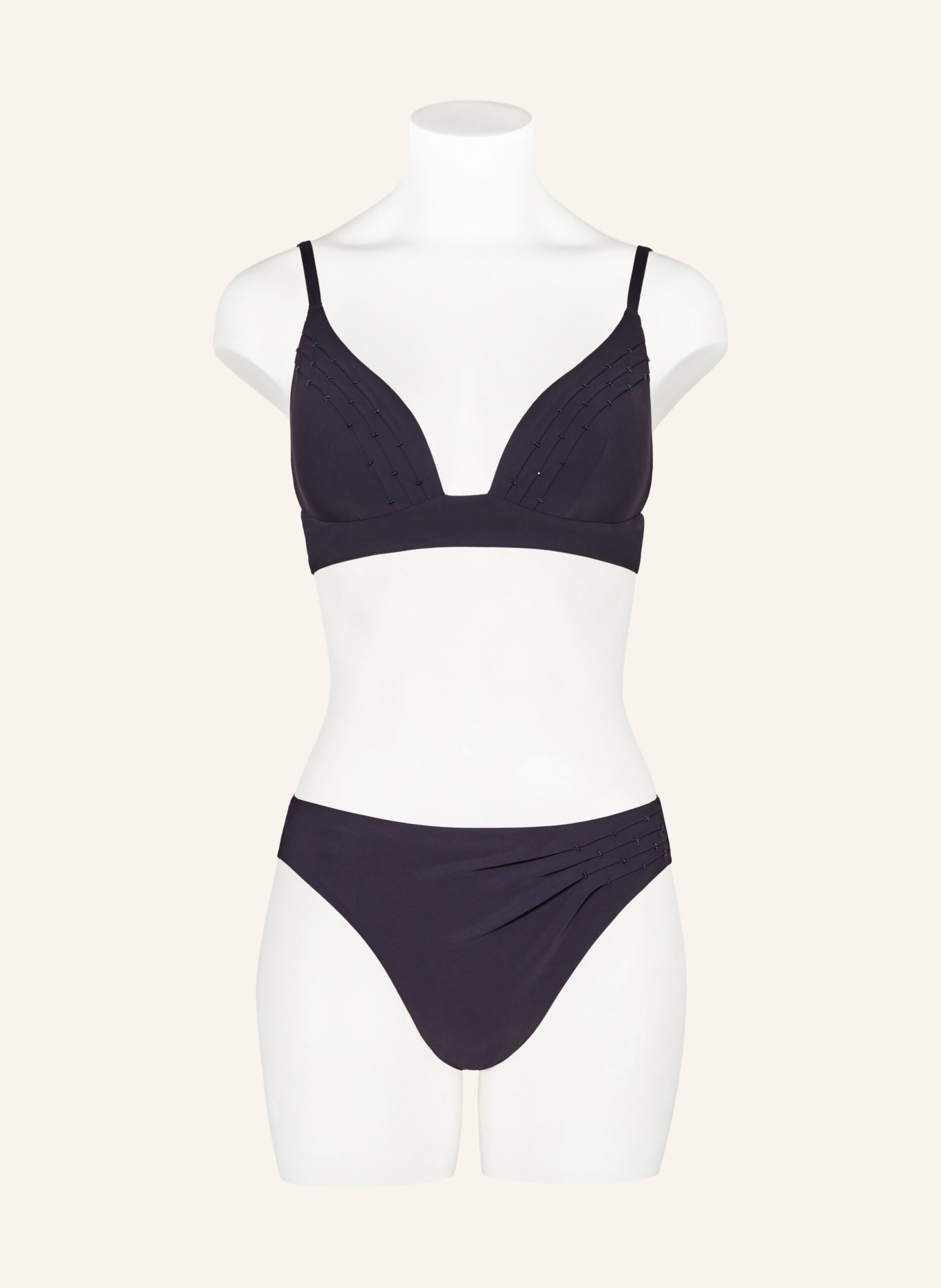 Maryan Mehlhorn Basic Bikini Hose Ballet Mit Schmuckperlen In Dunkelblau