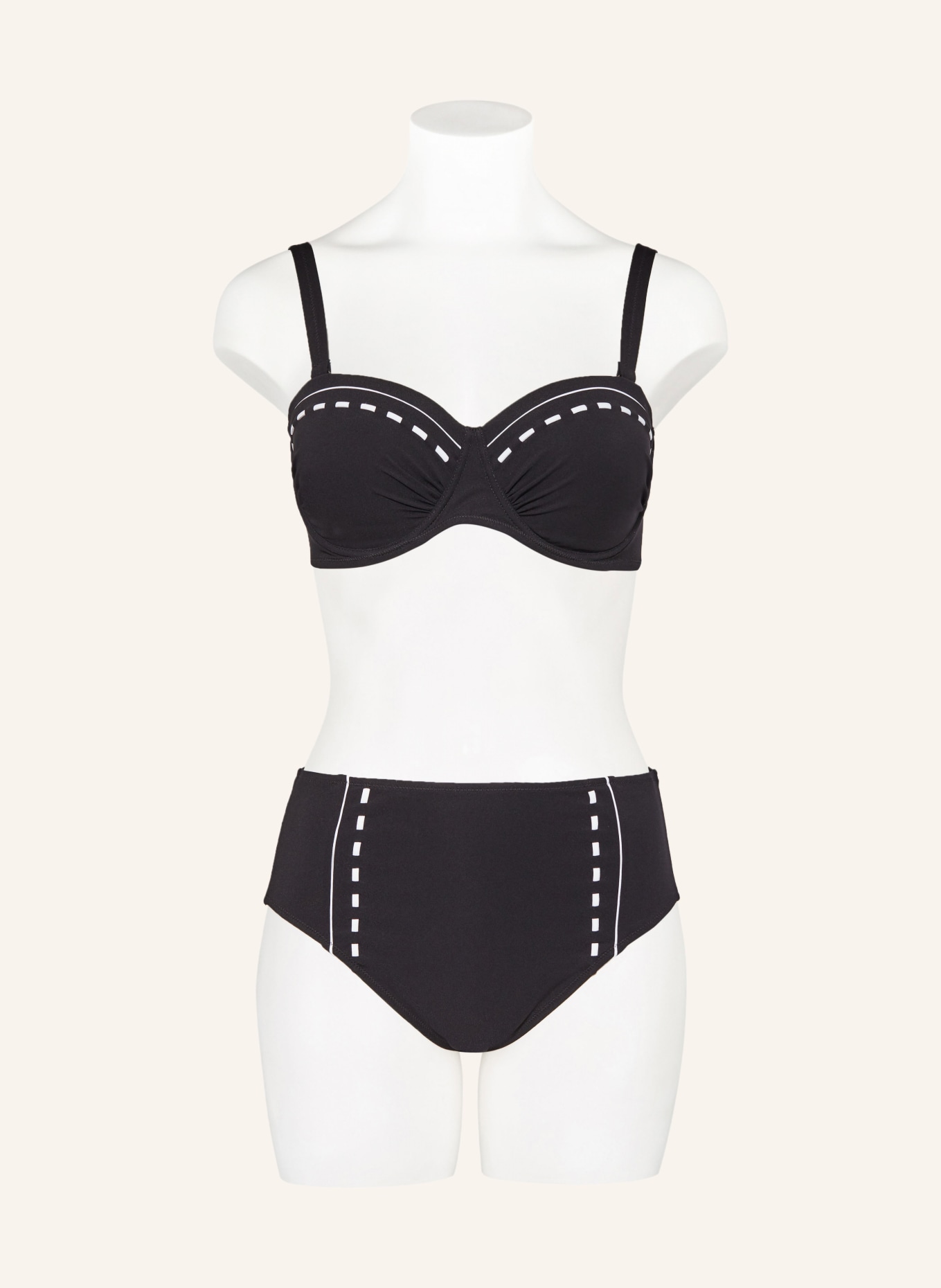 Lidea High Waist Bikini Hose Marine Mindset In Schwarz Weiss