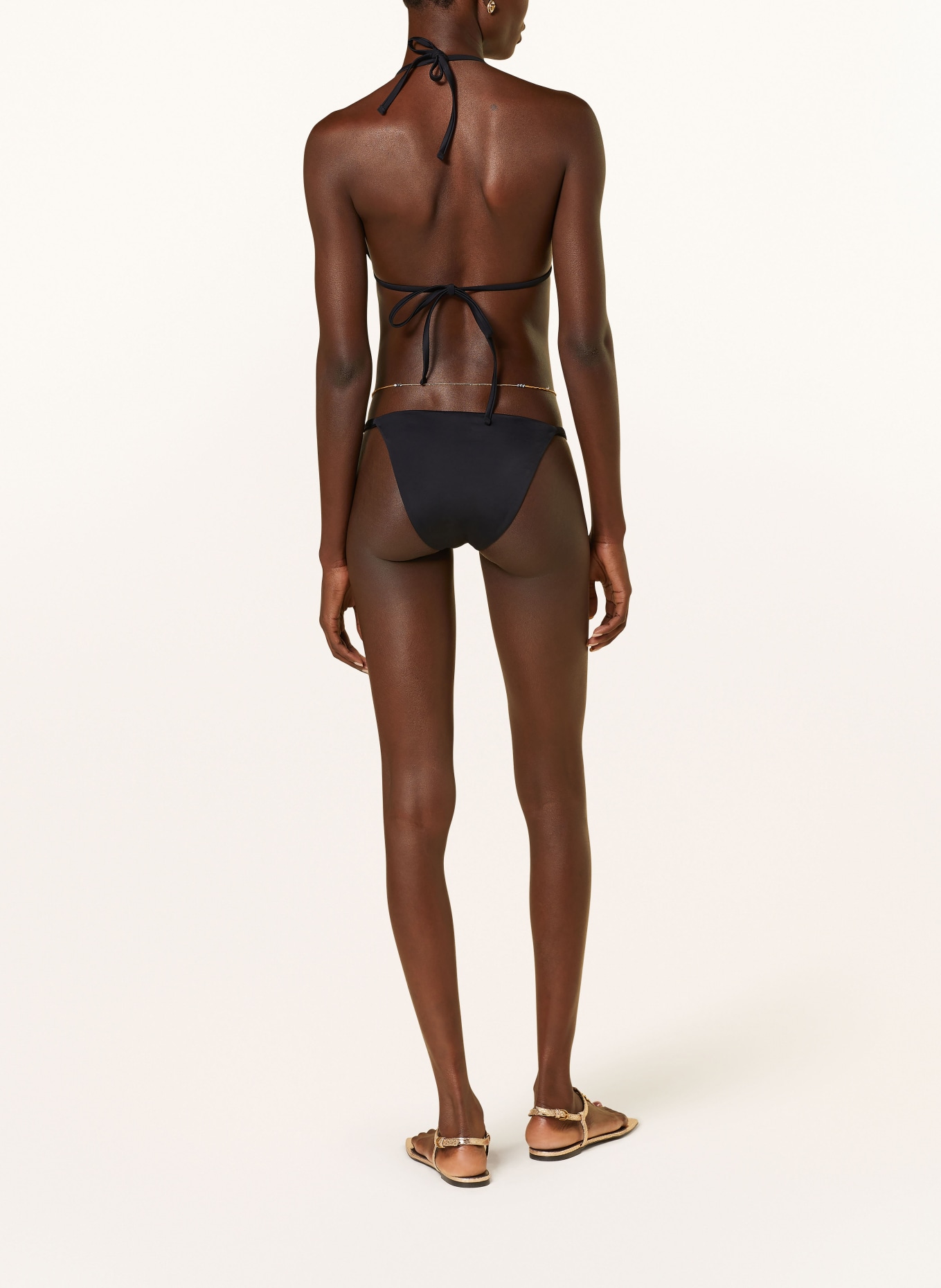 Versace Triangel Bikini Hose In Schwarz