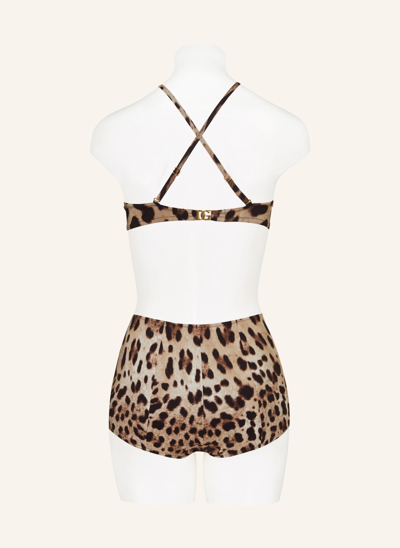 Dolce Gabbana Bandeau Bikini Top In Beige Dunkelbraun
