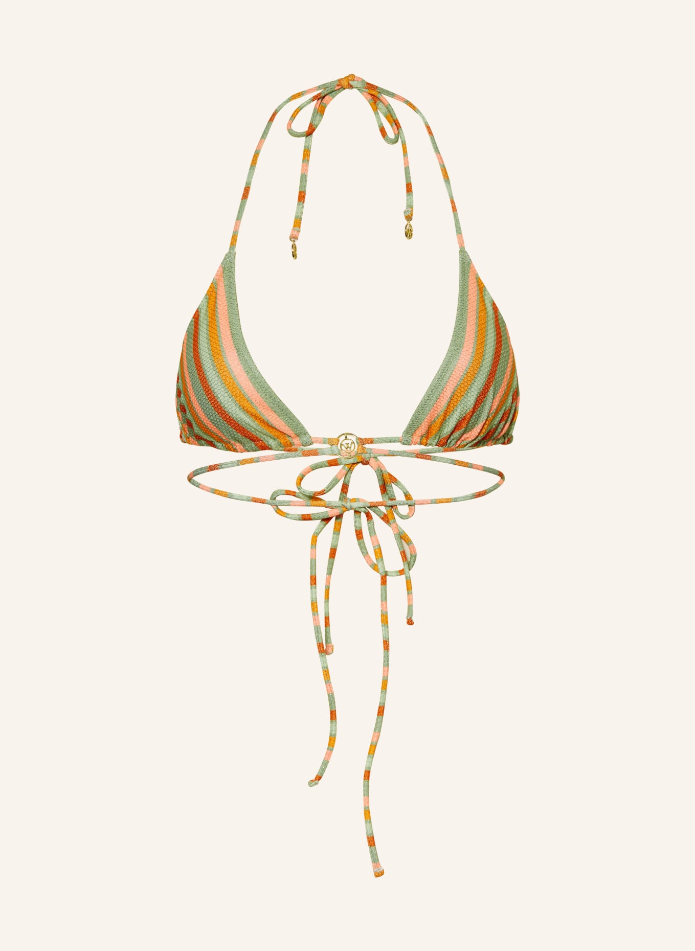 Watercult Triangel Bikini Top Retro Tributes Mit Glitzergarn In