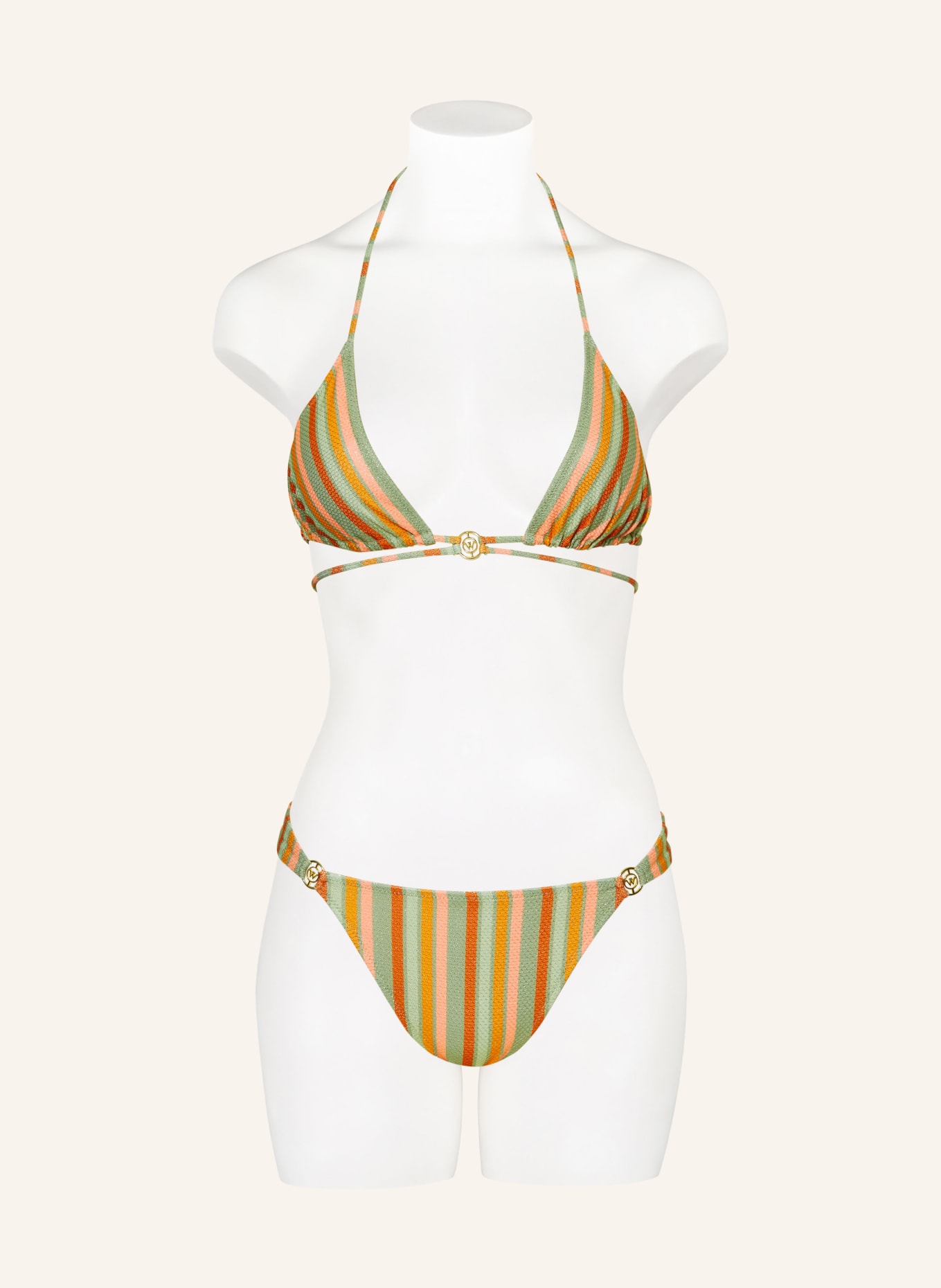 Watercult Triangel Bikini Top Retro Tributes Mit Glitzergarn In