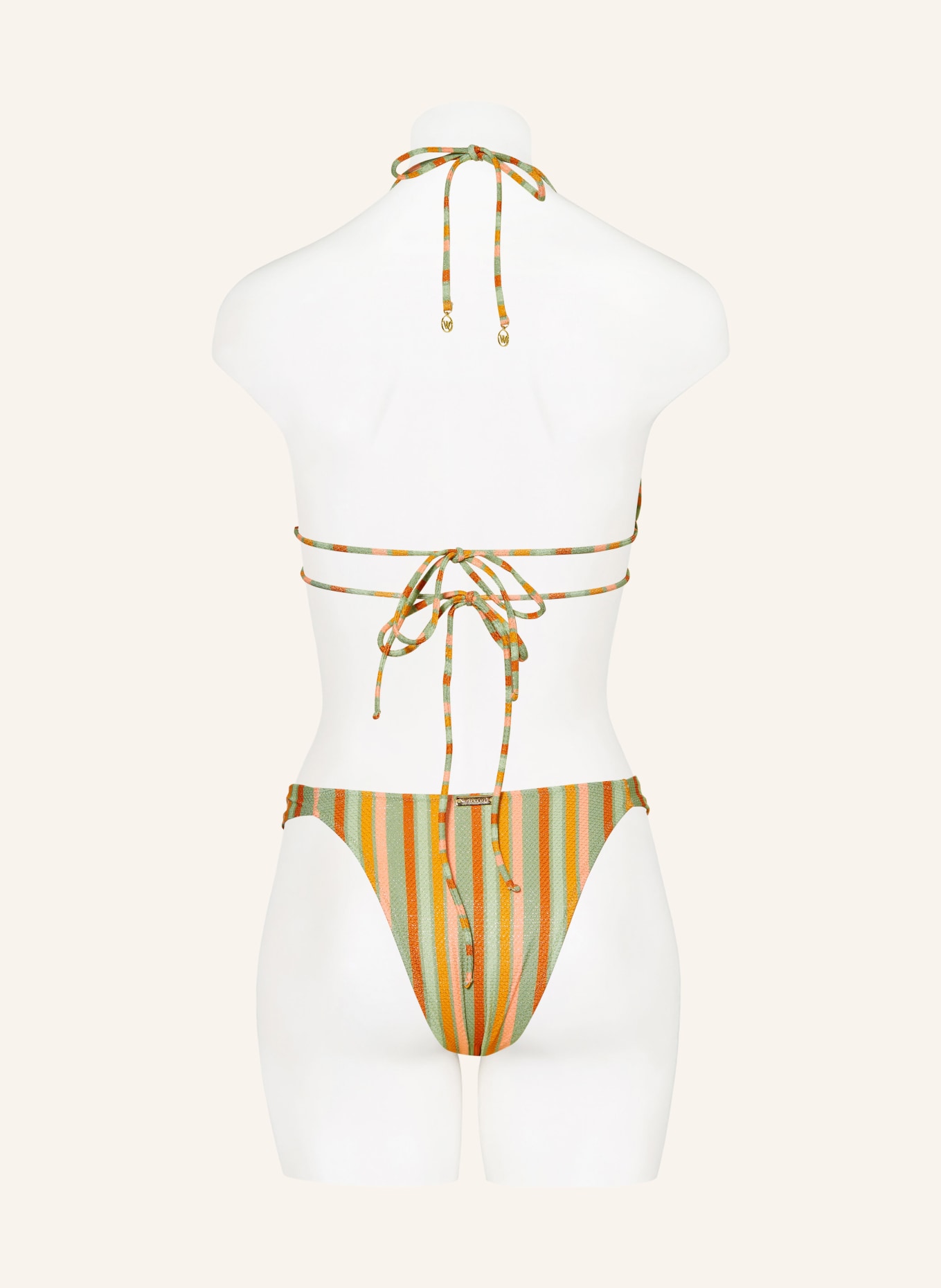 Watercult Triangel Bikini Top Retro Tributes Mit Glitzergarn In