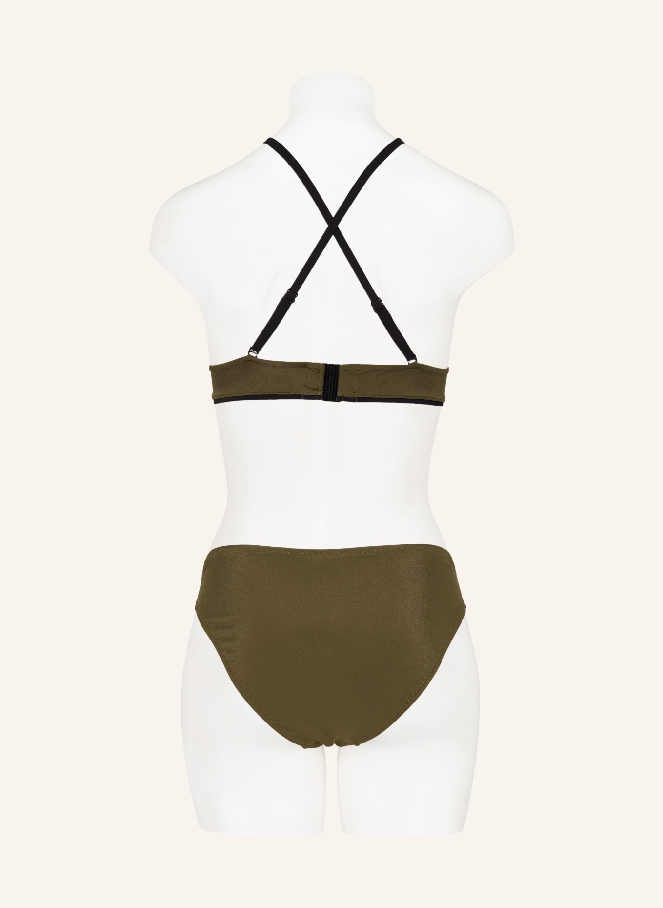 Maryan Mehlhorn Triangel Bikini Top Silence In Oliv Schwarz