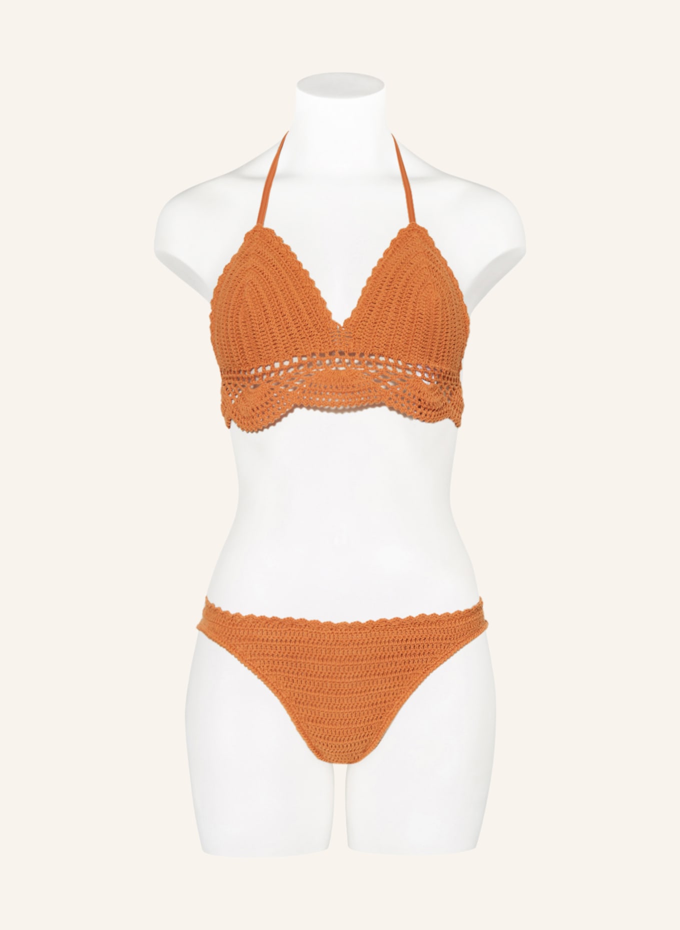 BEACHLIFE Triangel Bikini SIENNA CROCHET In Dunkelorange