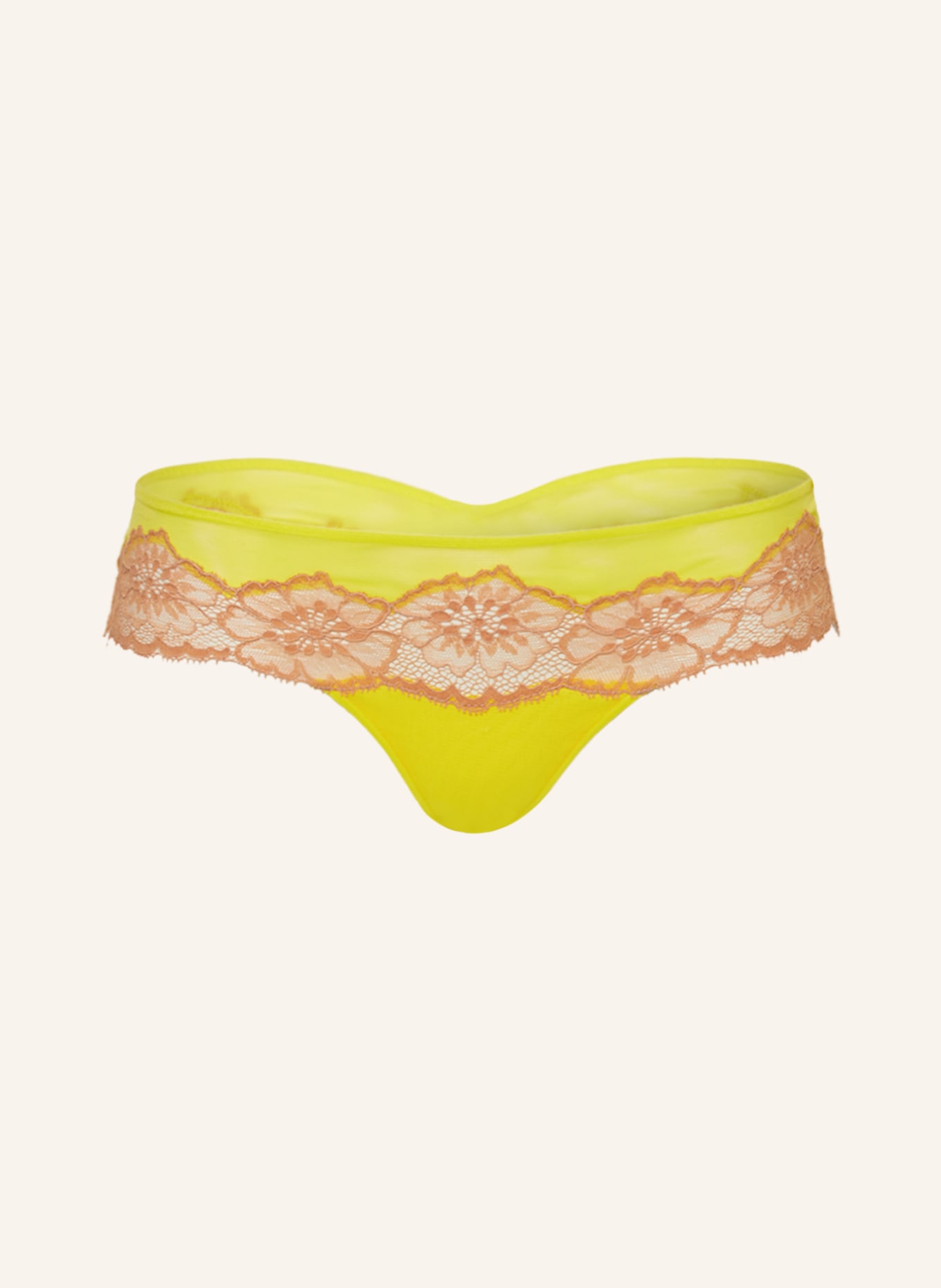 Andres Sarda Thong Eden Rock In Yellow Nude