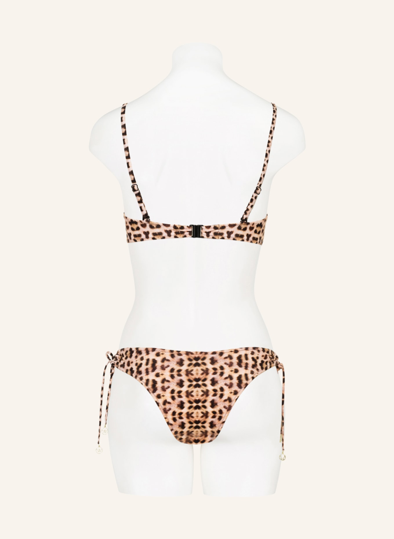 Watercult Bralette Bikini Top Leo Allures In Dunkelbraun Hellbraun
