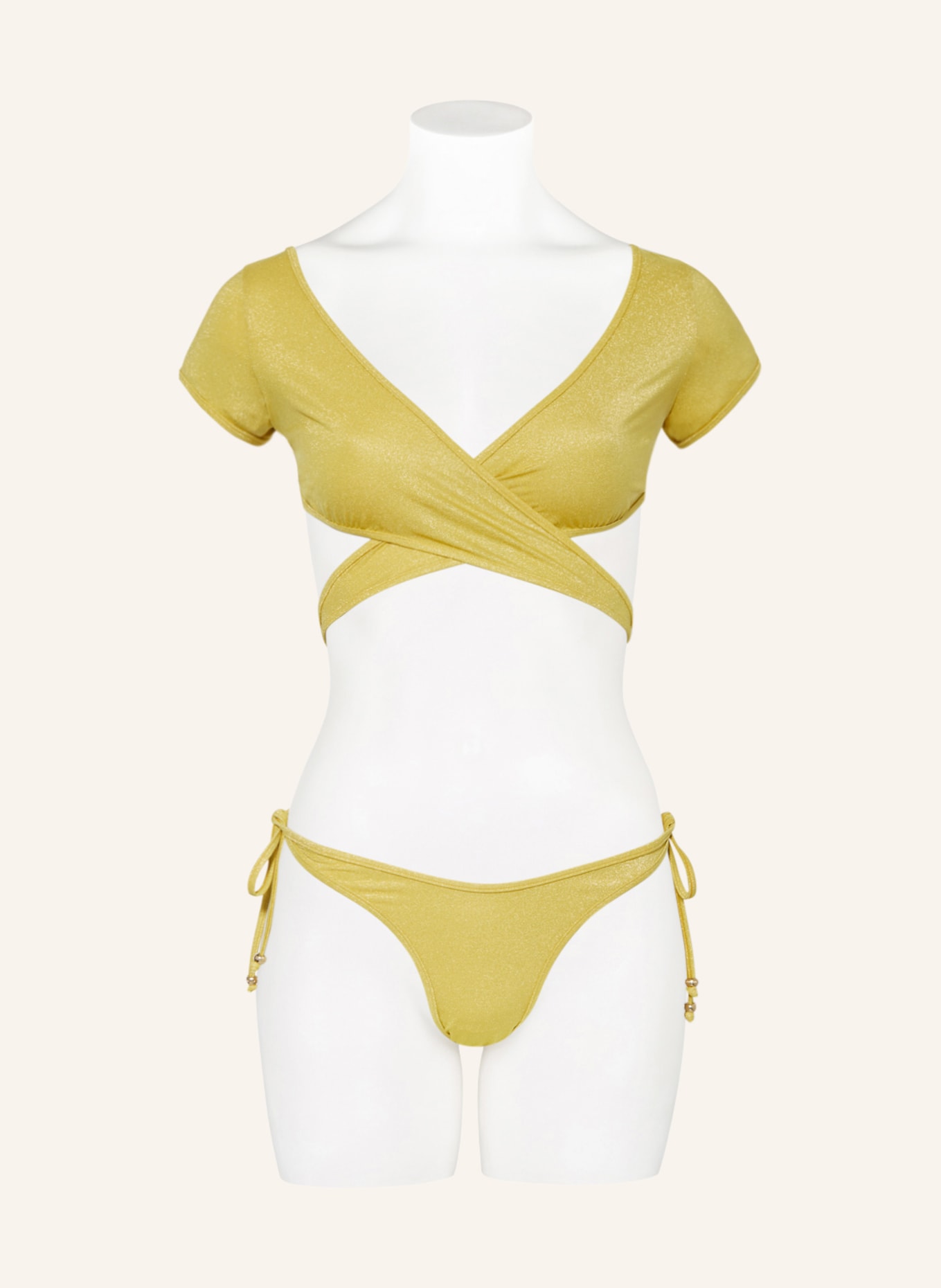 Palm Angels Triangel Bikini Hose Mit Glitzergarn In Dunkelgelb Breuninger
