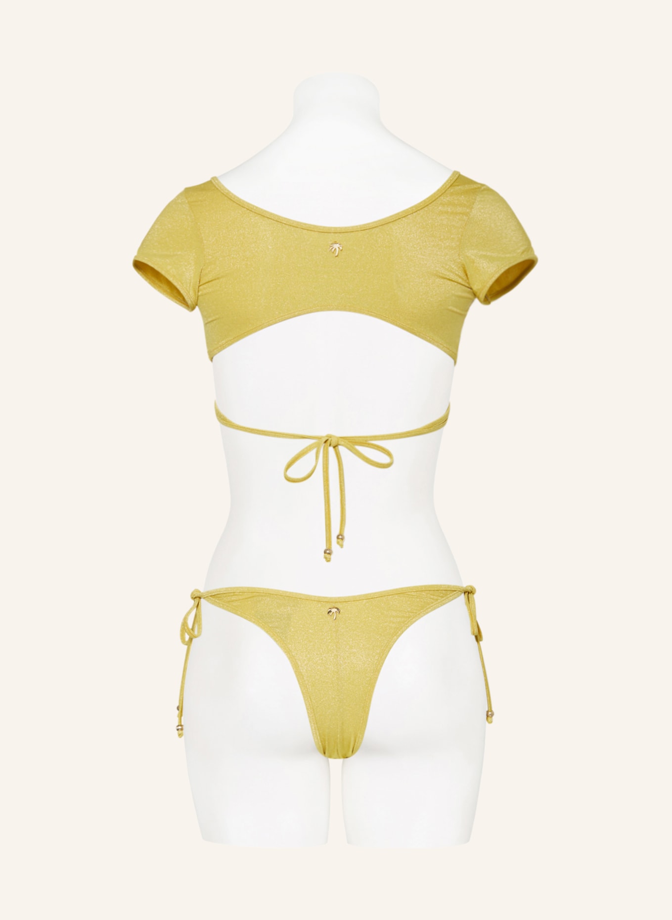 Palm Angels Triangel Bikini Hose Mit Glitzergarn In Dunkelgelb Breuninger